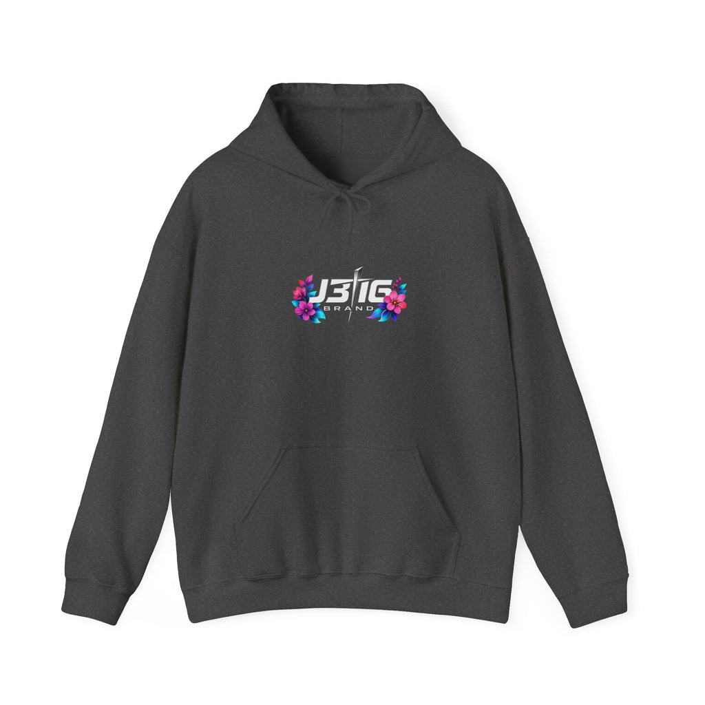 Hoodie - Retro Floral 'Just Be' Graphic Hooded Sweatshirt