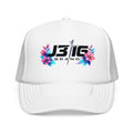 J3I6 Floral Logo Foam Trucker Hat