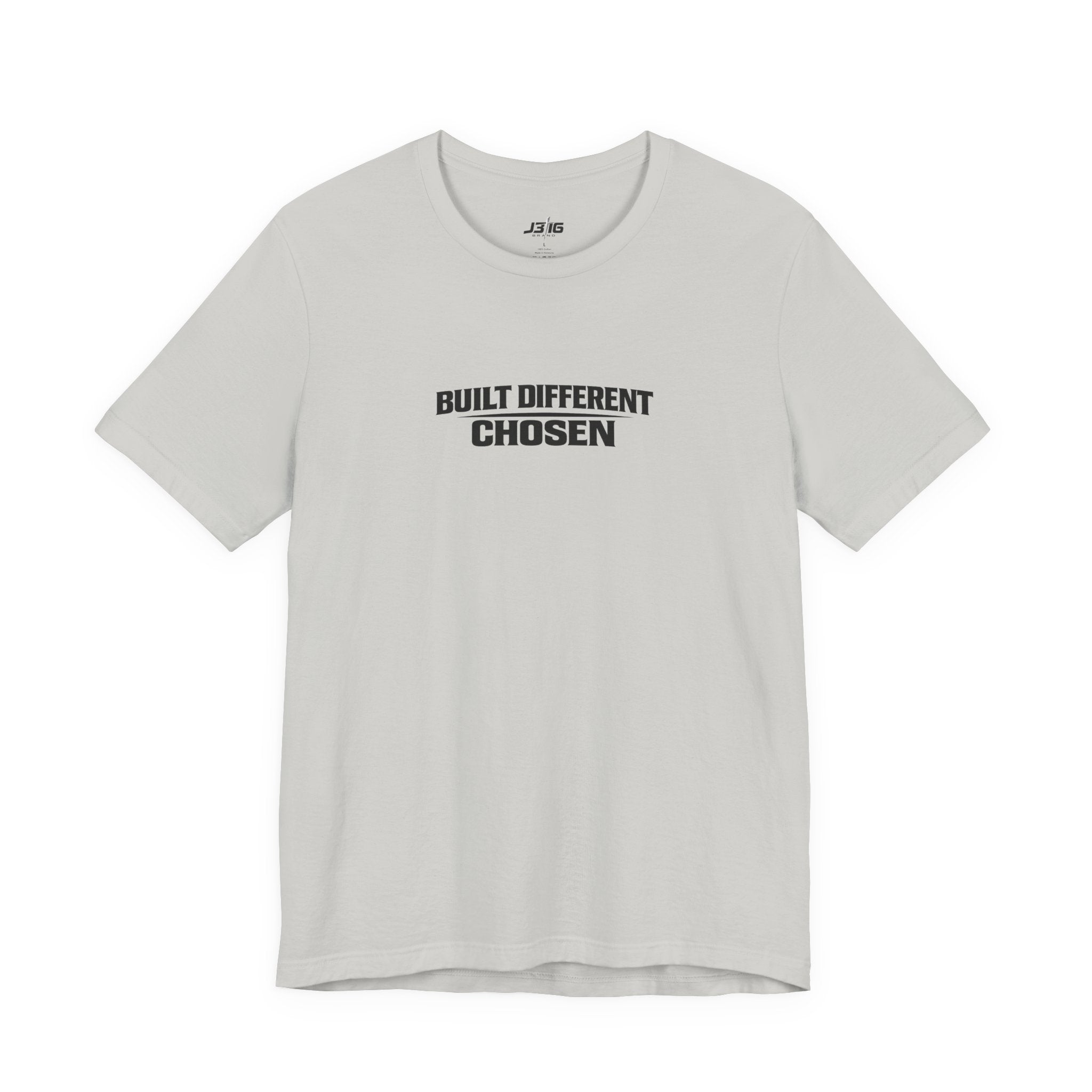 Built Different Chosen Tee — Motivational Minimalist Graphic T-Shirt