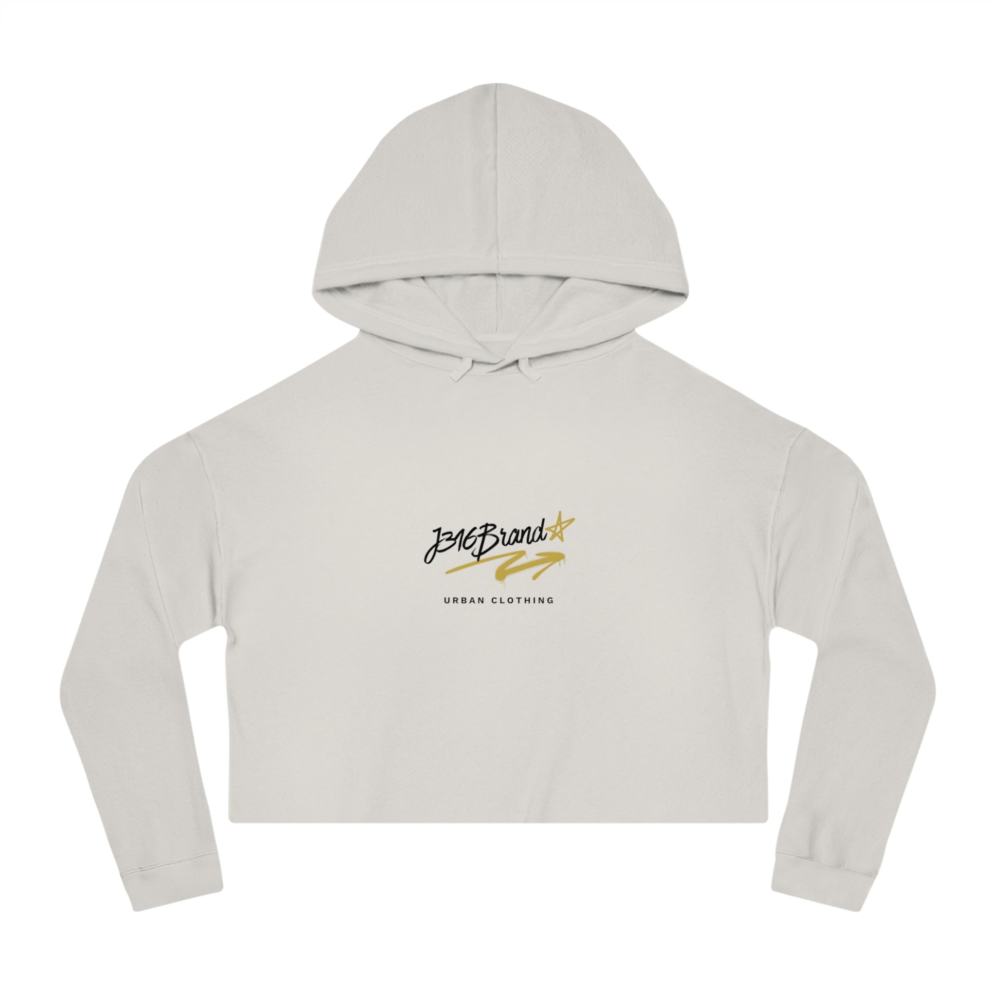 J316 Handwritten logo crop hoodie