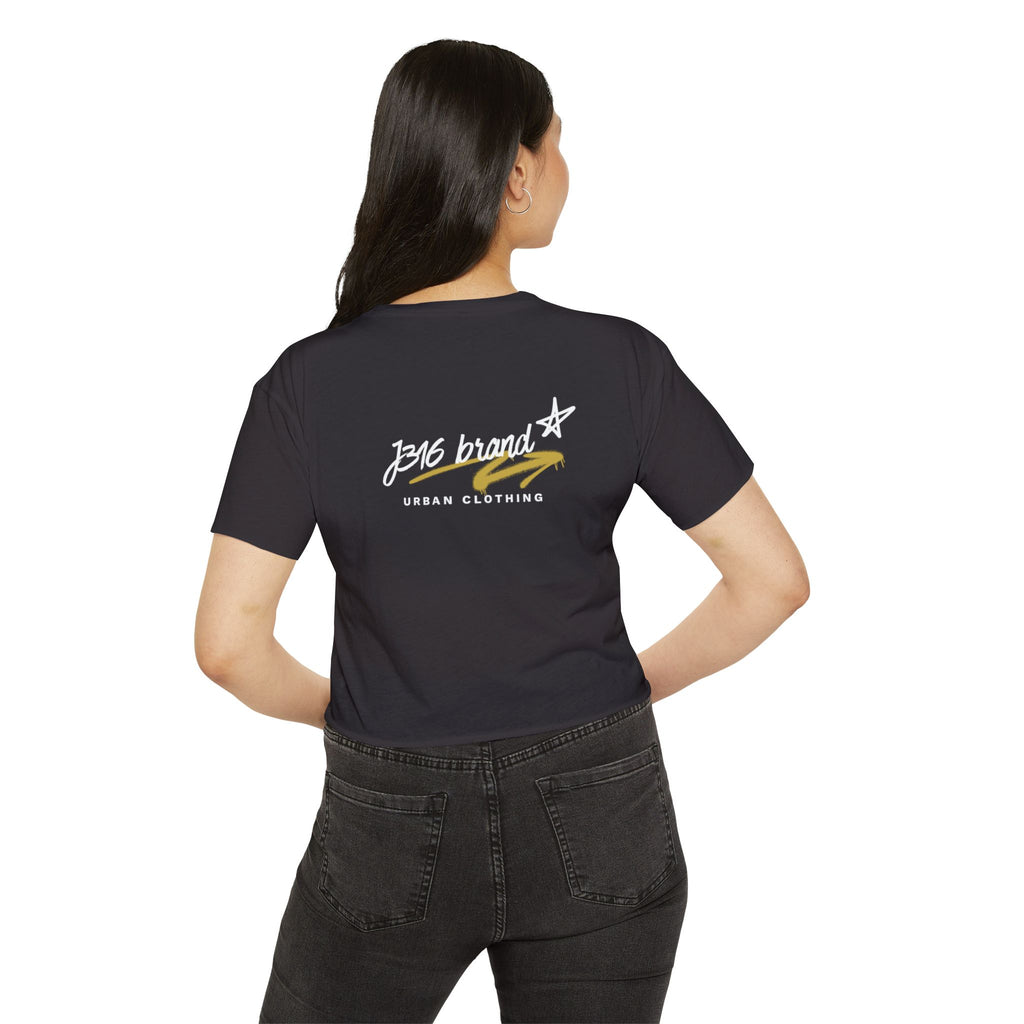 J316 We Need Jesus Womens Crop Top Dark