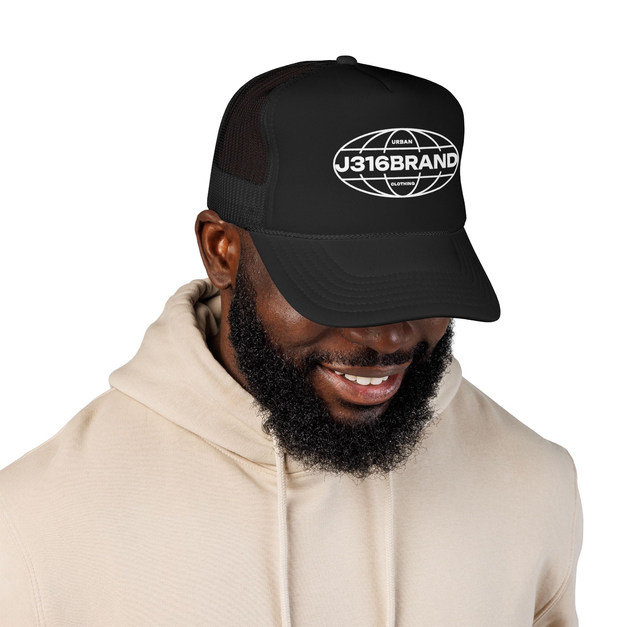 J316 Globe Logo Foam Trucker Hat