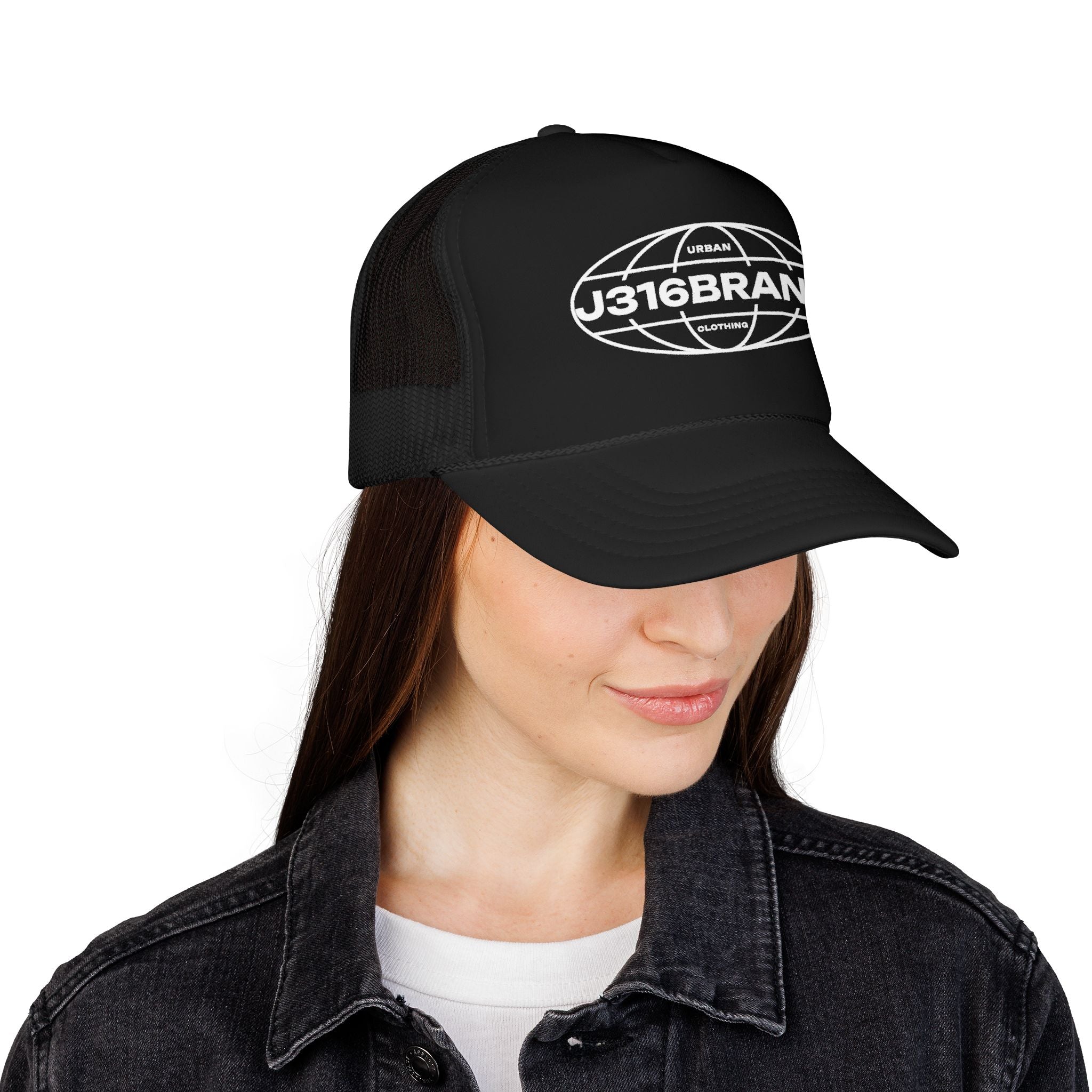 J316 Globe Logo Foam Trucker Hat