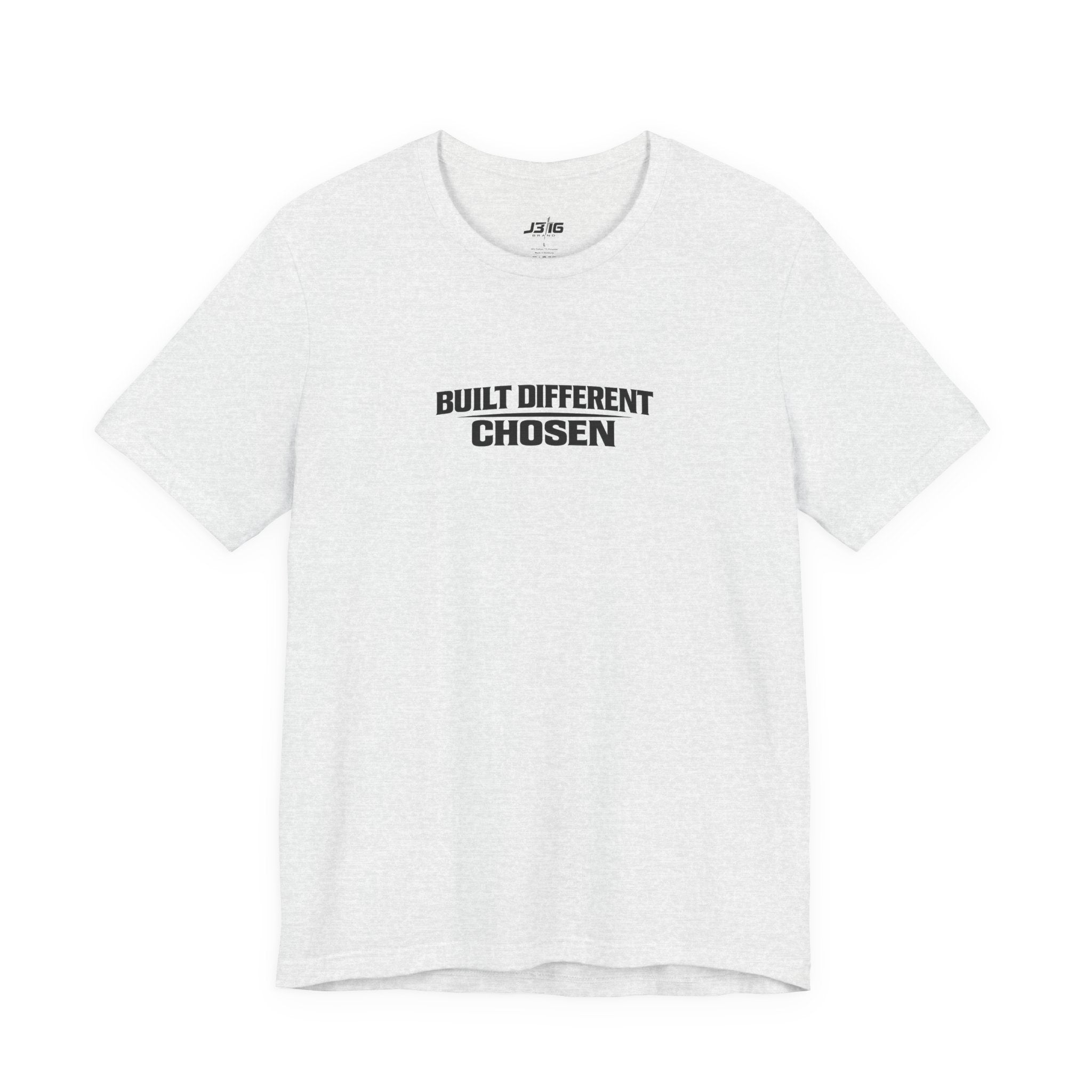 Built Different Chosen Tee — Motivational Minimalist Graphic T-Shirt