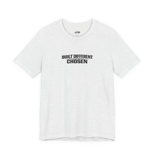 Built Different Chosen Tee — Motivational Minimalist Graphic T-Shirt
