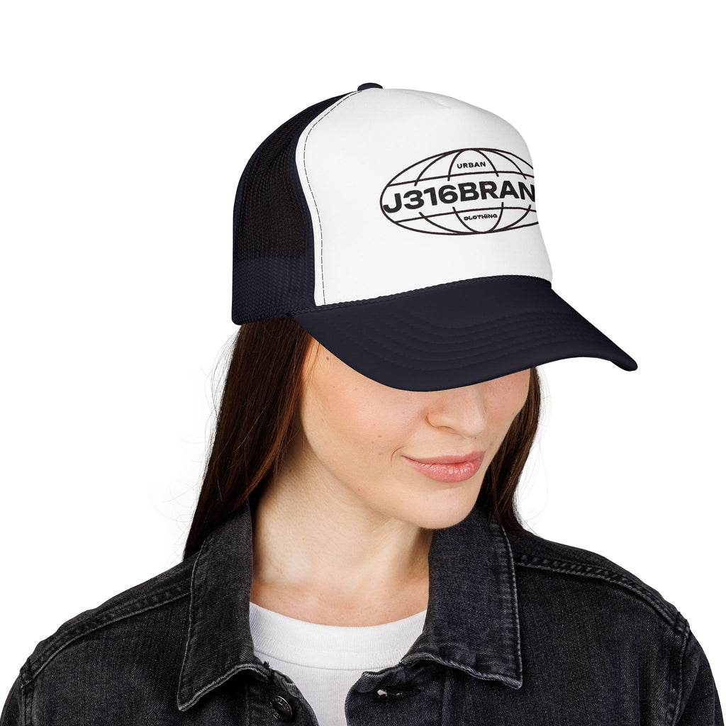 J316 Globe Foam Trucker Hat Dark