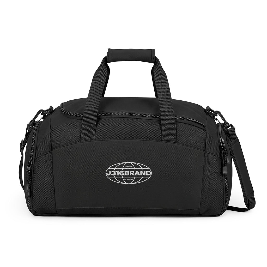J316Brand Globe Logo Gym Duffel Bag