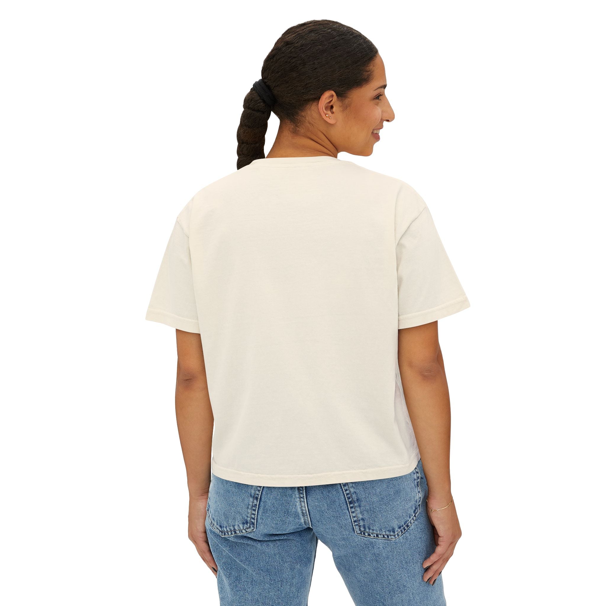 Boxy Tee — Minimal 'JBIG' Logo Women's Crop T-Shirt