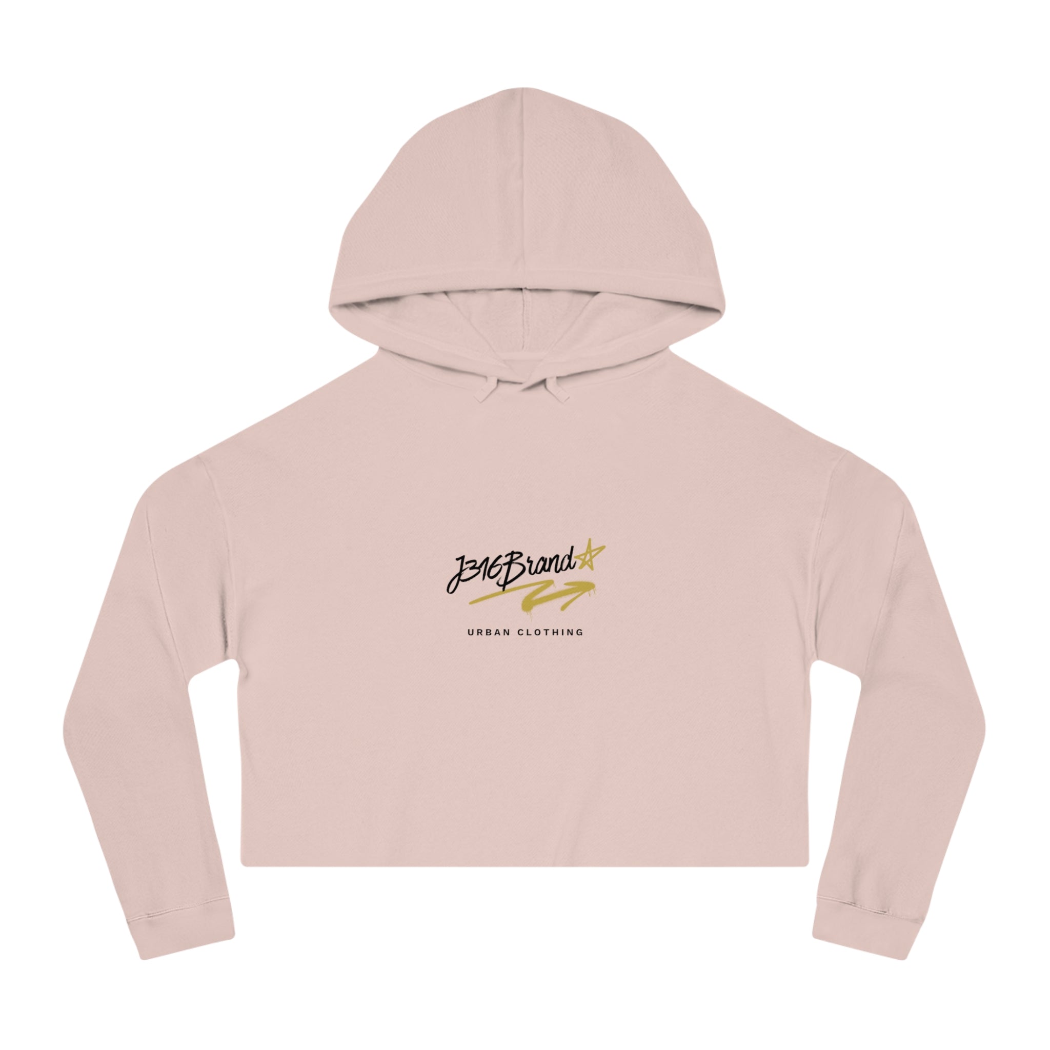 J316 Handwritten logo crop hoodie