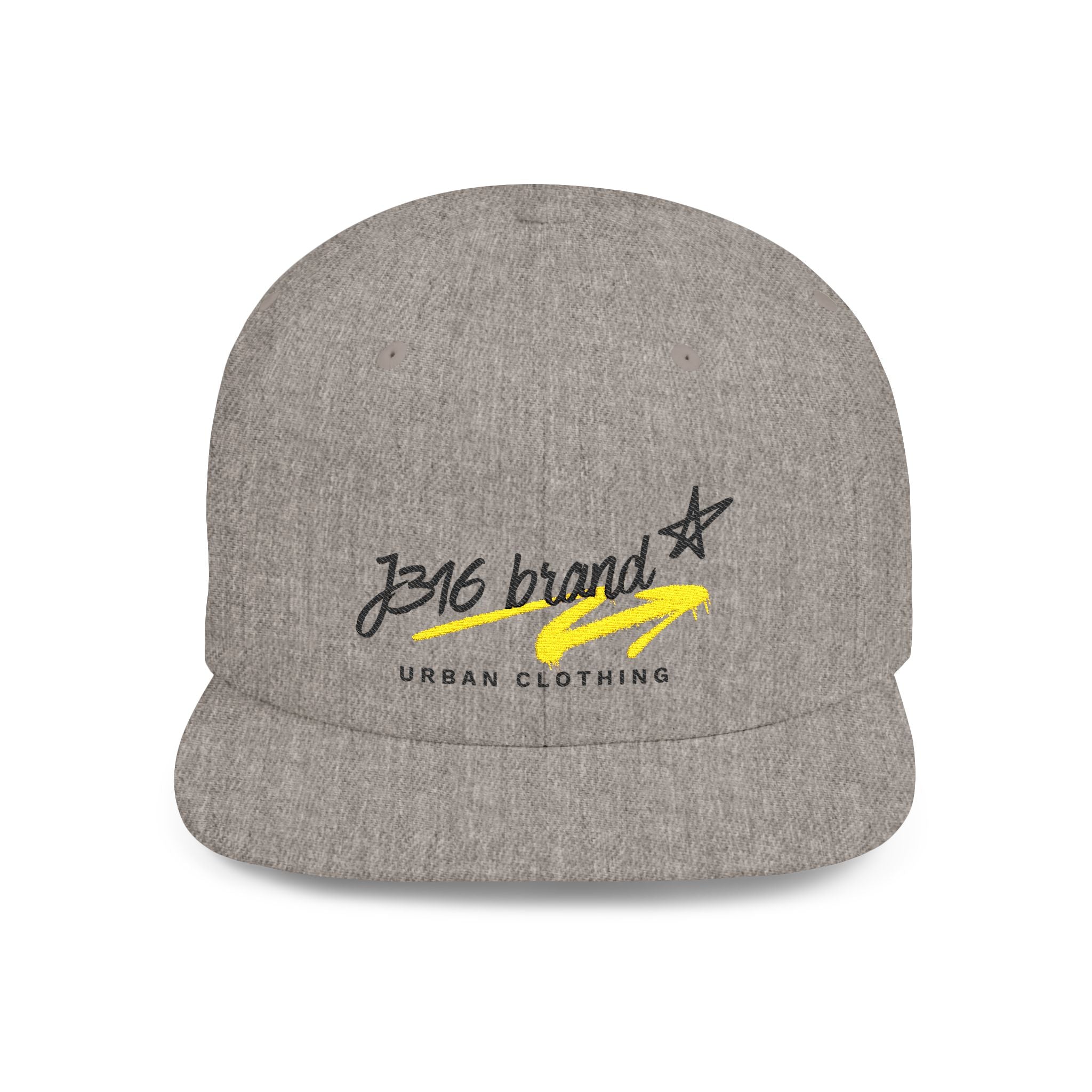 J316 Handwriting logo Flat Bill Snapback Hat