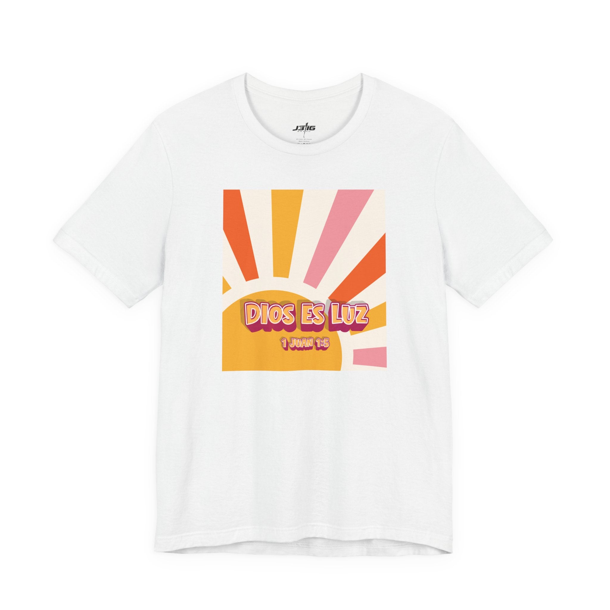 Dios Es Luz T‑Shirt – Retro Sunrise Christian Faith Tee