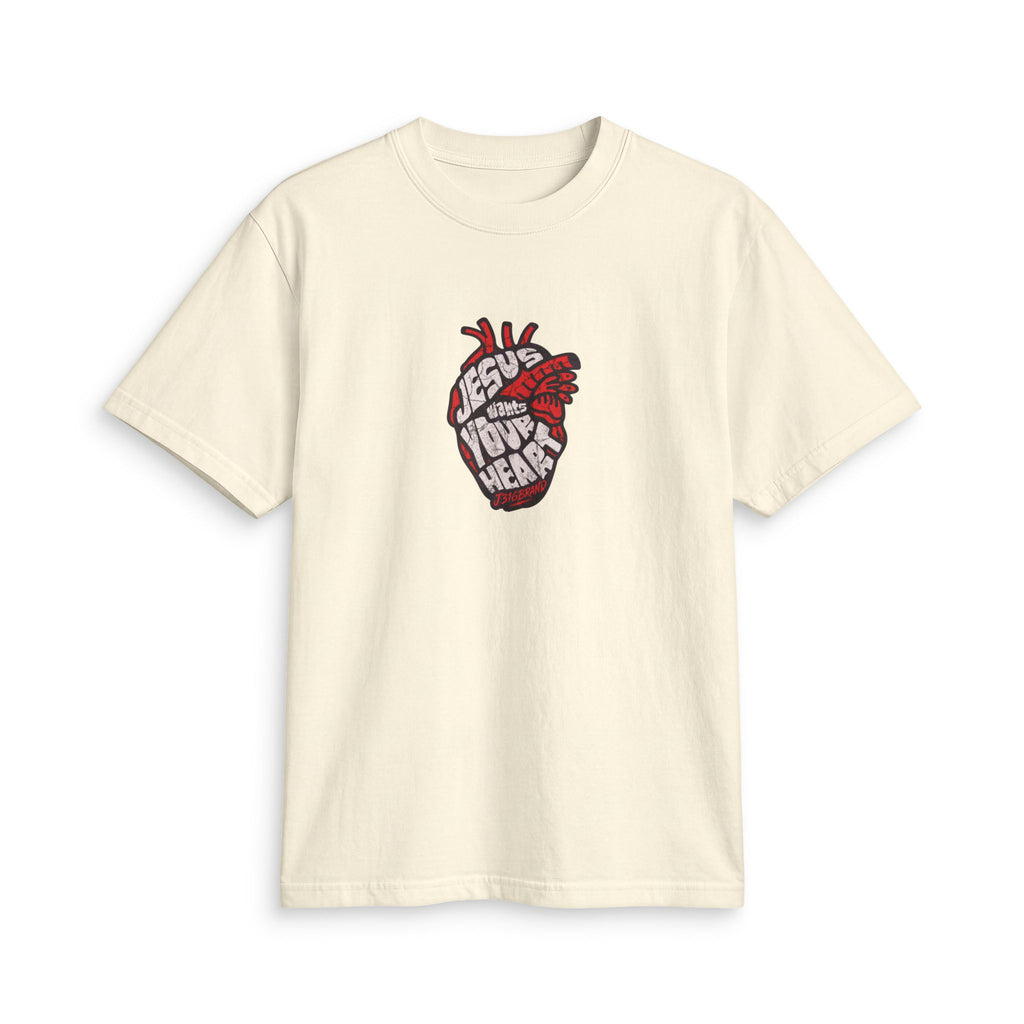 Anatomical Heart Tee "Jesus, I Trust Your Heart" — Christian Faith Graphic T-Shirt