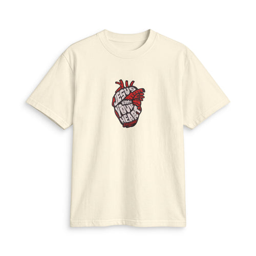 Anatomical Heart Tee "Jesus, I Trust Your Heart" — Christian Faith Graphic T-Shirt