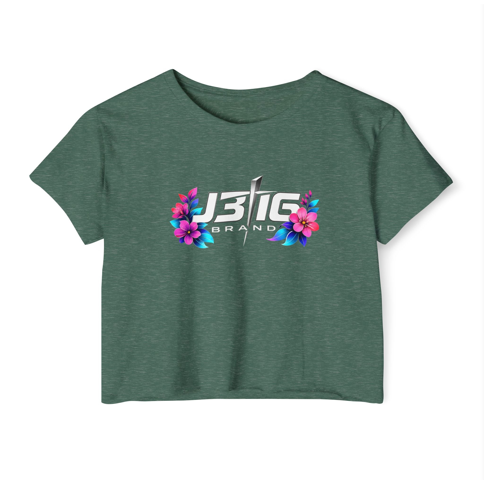 Women's 'B1G' Floral Festival Crop Top