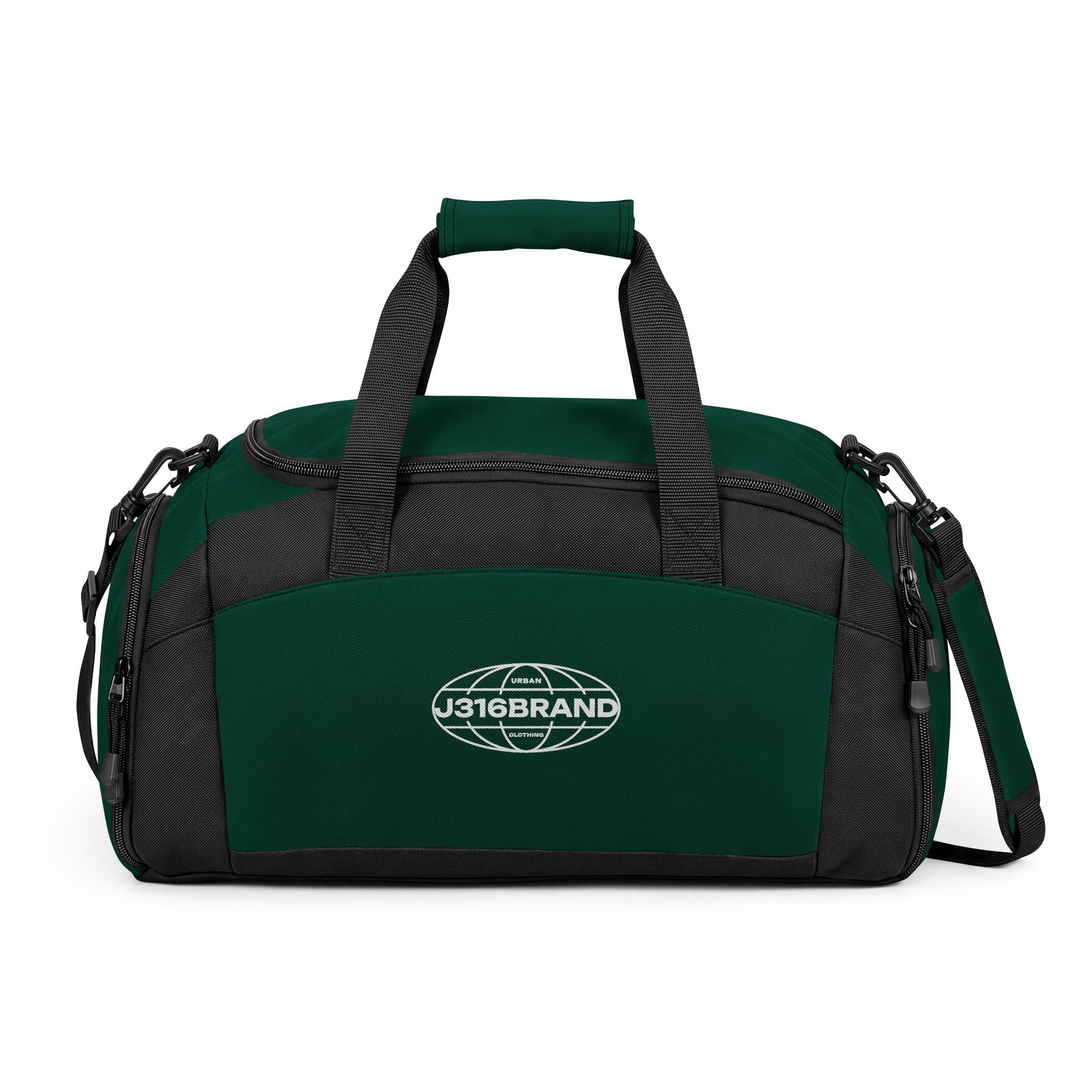J316Brand Globe Logo Gym Duffel Bag