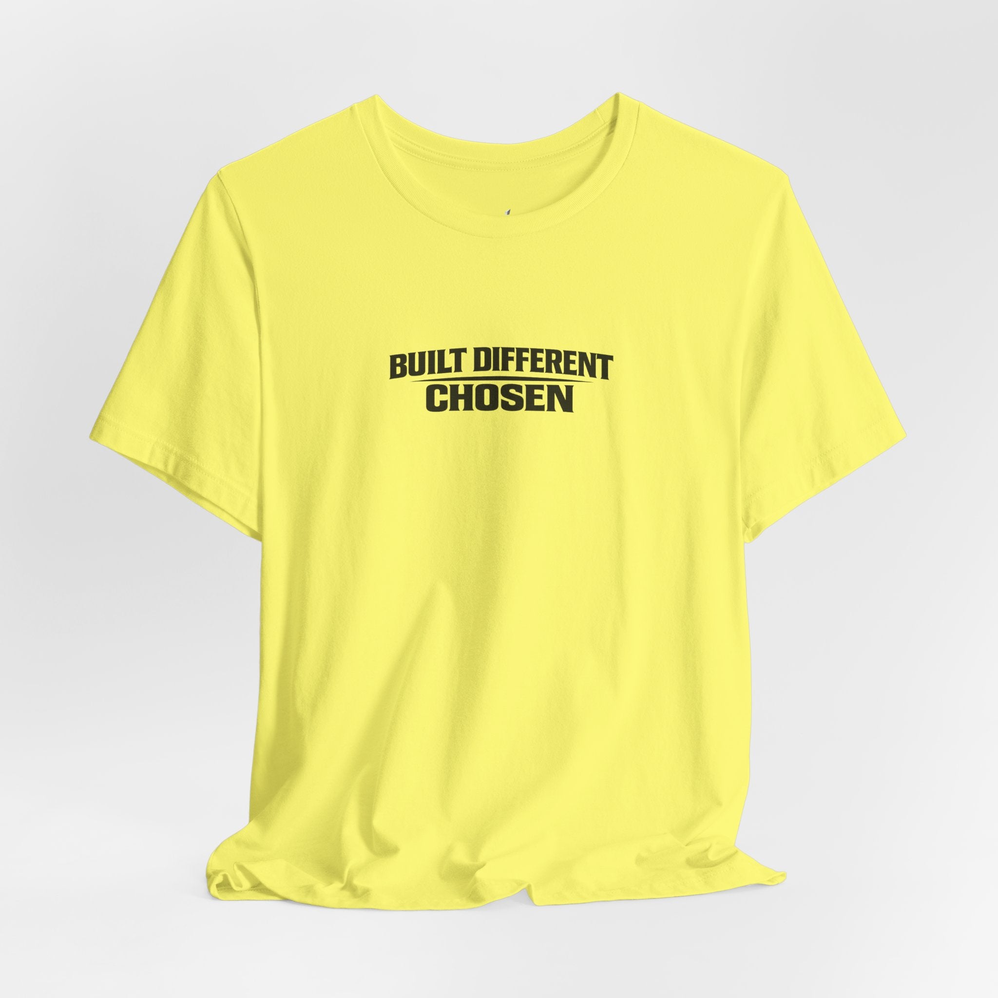 Built Different Chosen Tee — Motivational Minimalist Graphic T-Shirt
