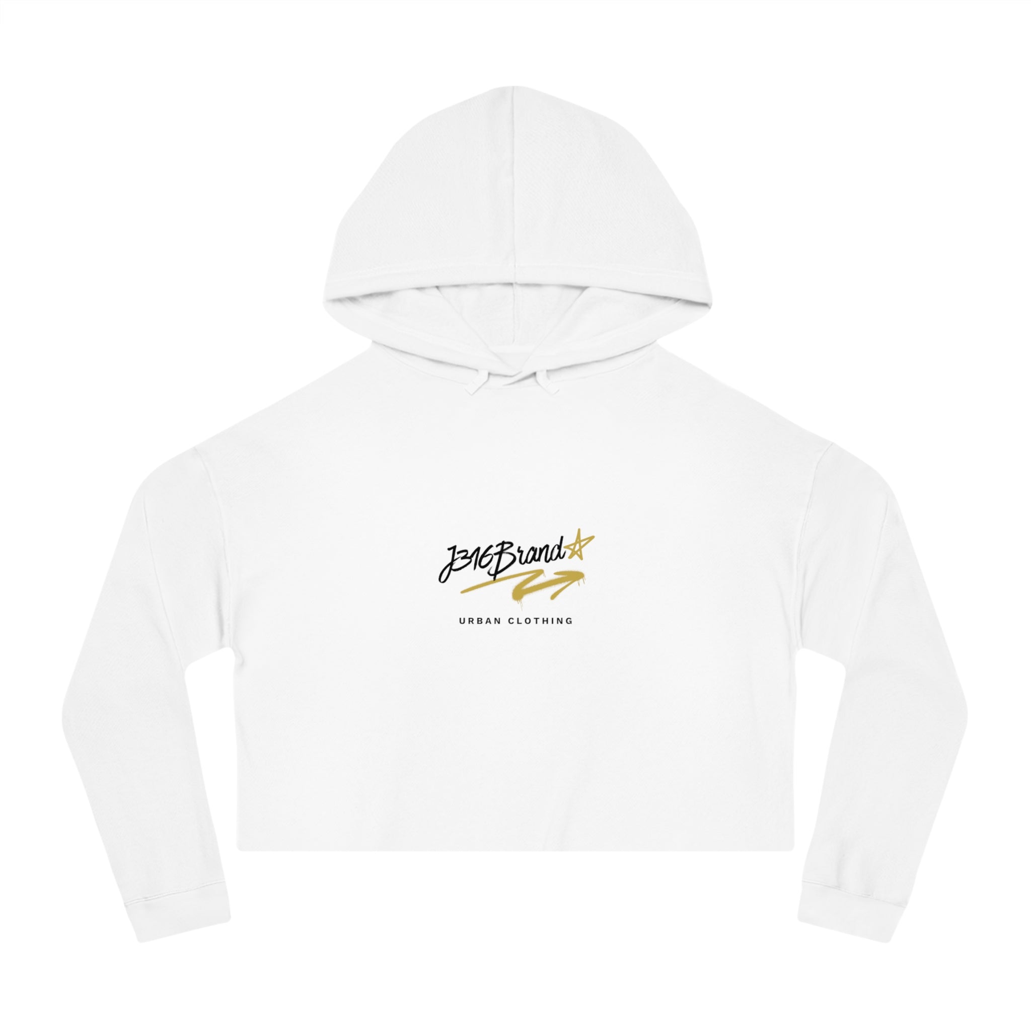 J316 Handwritten logo crop hoodie