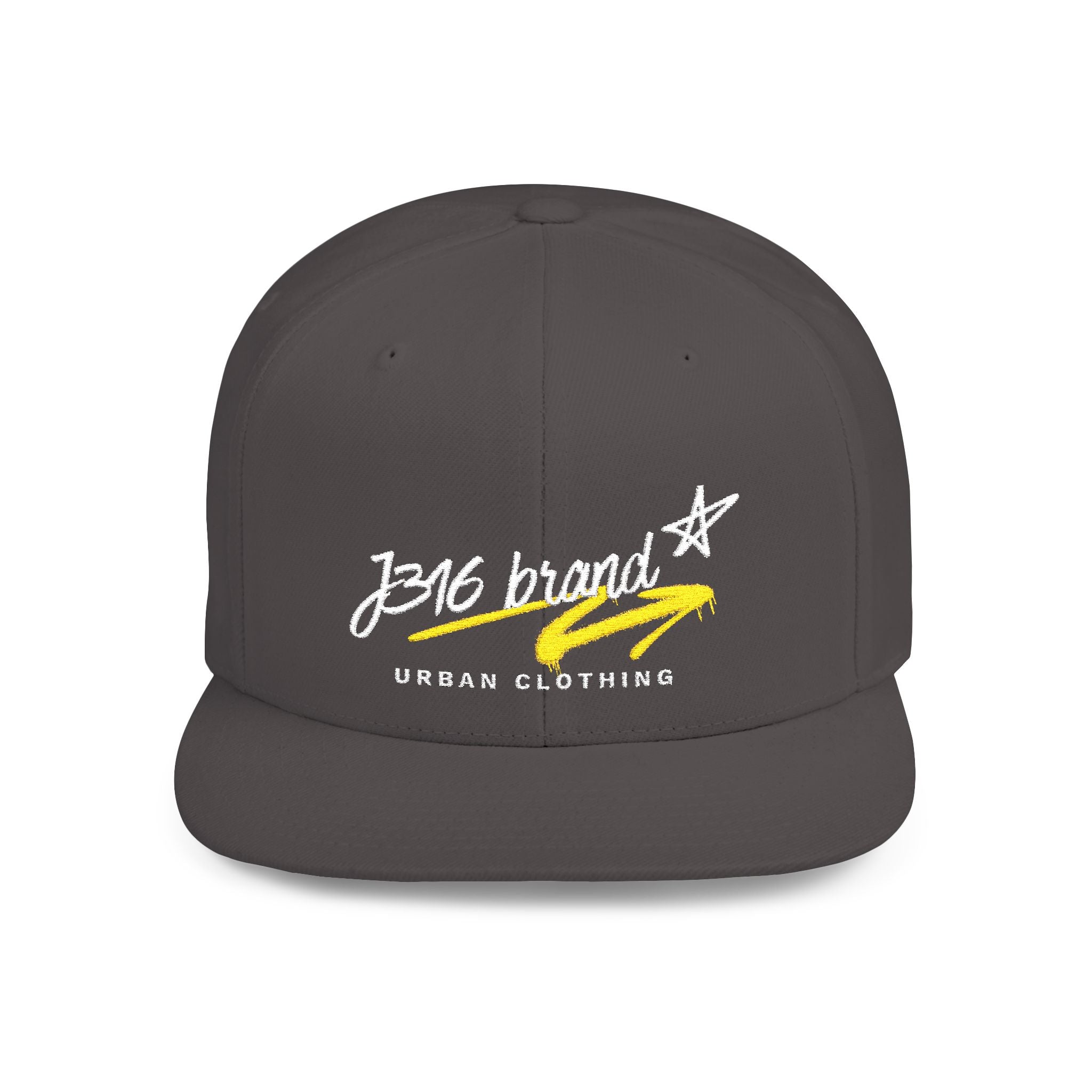 J316 Handwriting logo Snapback  Flat Bill Cap