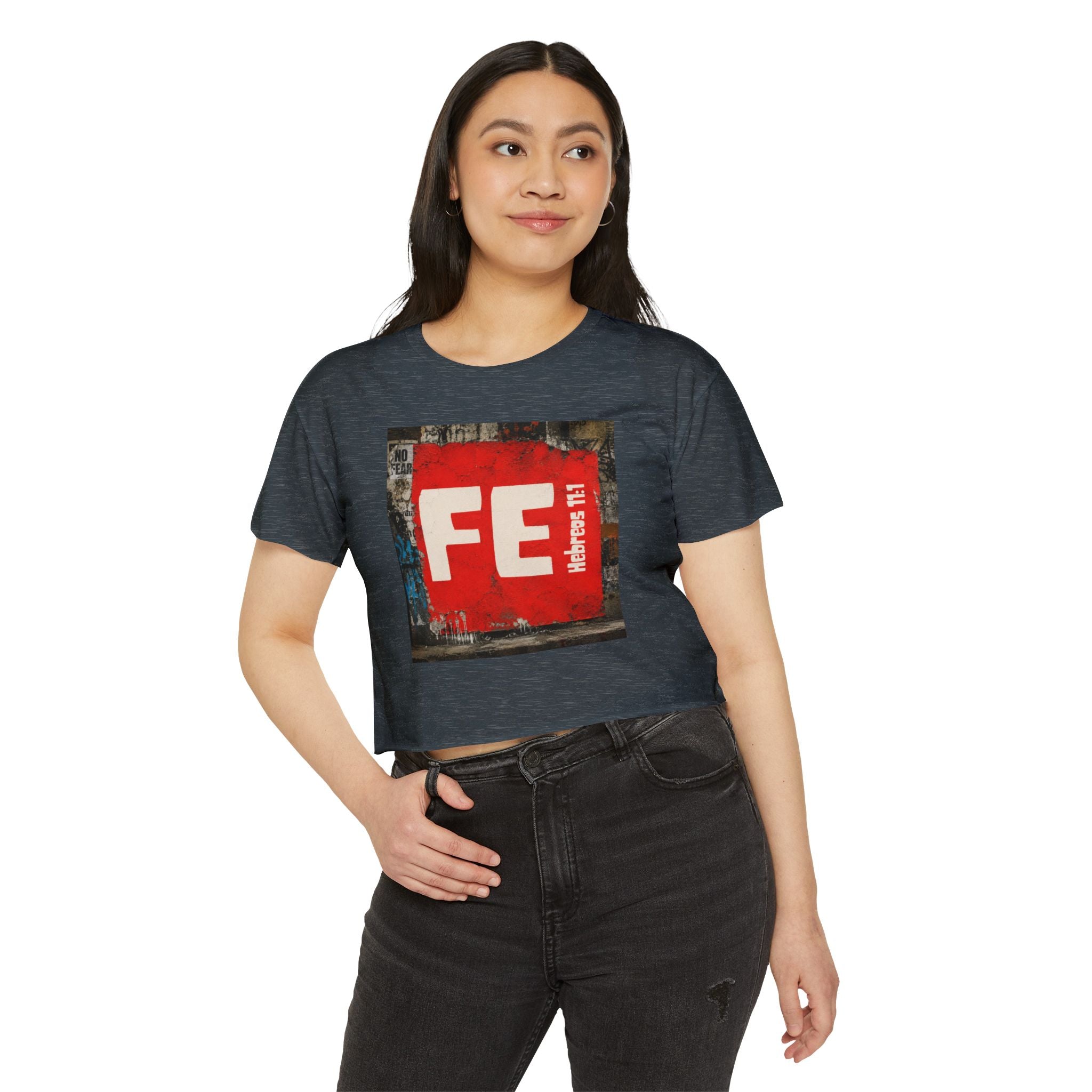 J316 FE Womens Crop Top Dark
