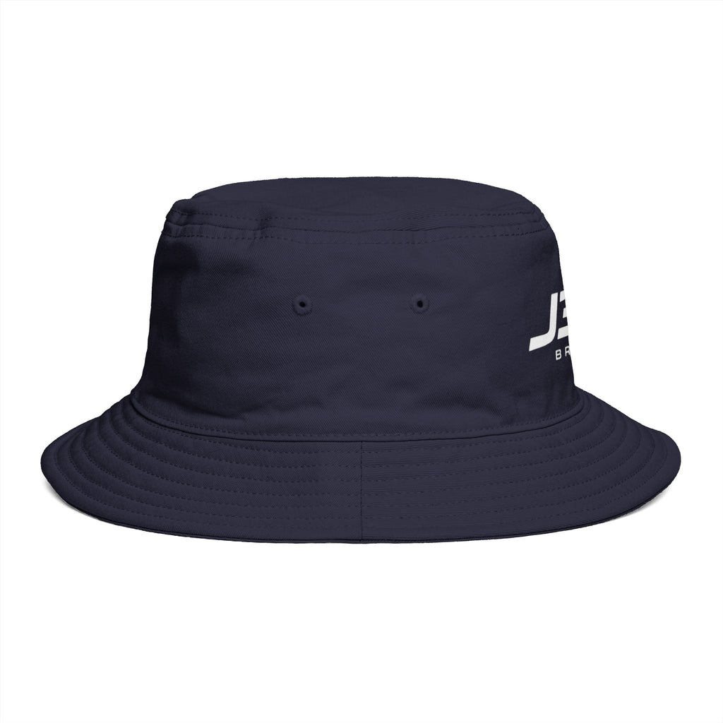 JS16 Drift Logo Bucket Hat — Black Embroidered Streetwear Sun Hat