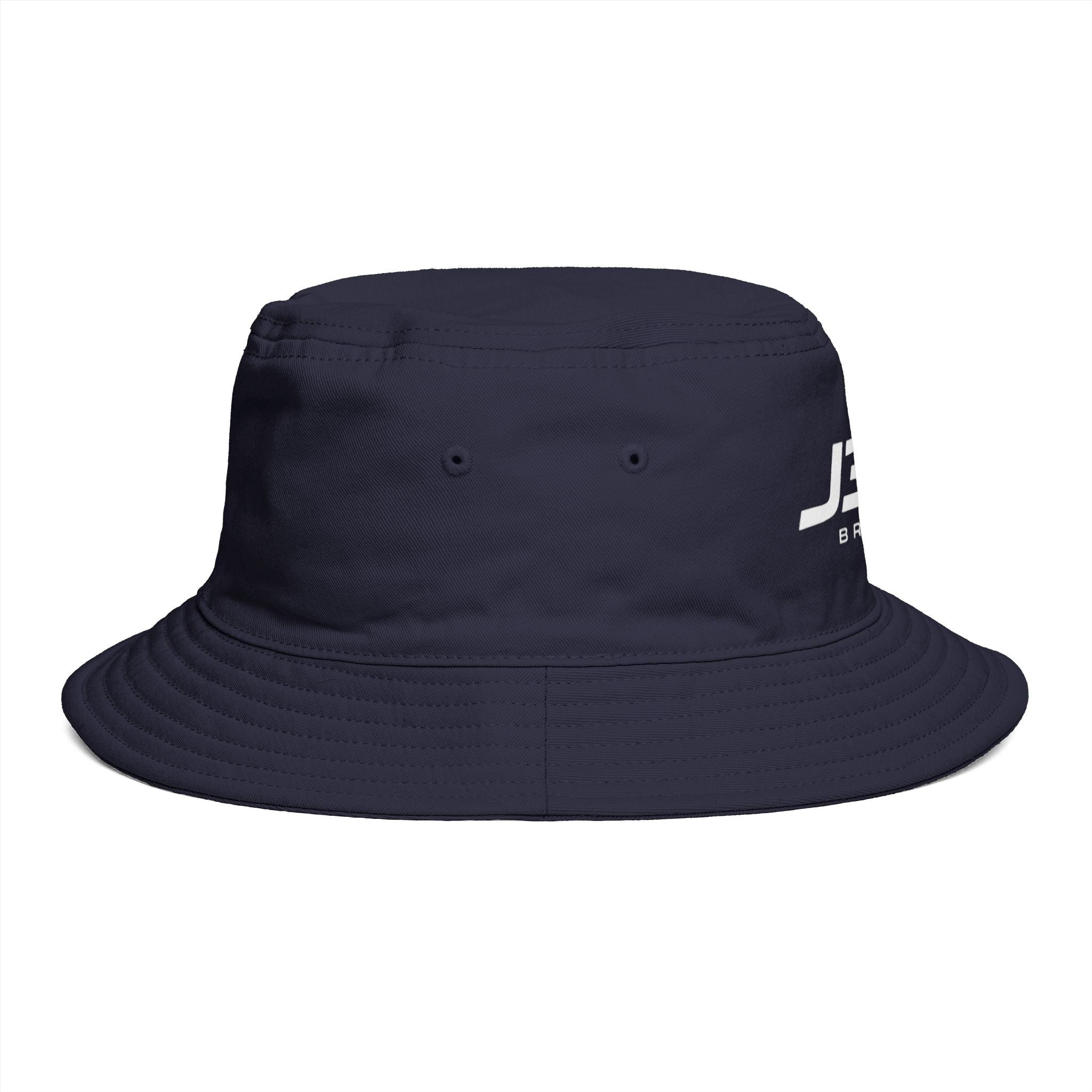 JS16 Drift Logo Bucket Hat — Black Embroidered Streetwear Sun Hat