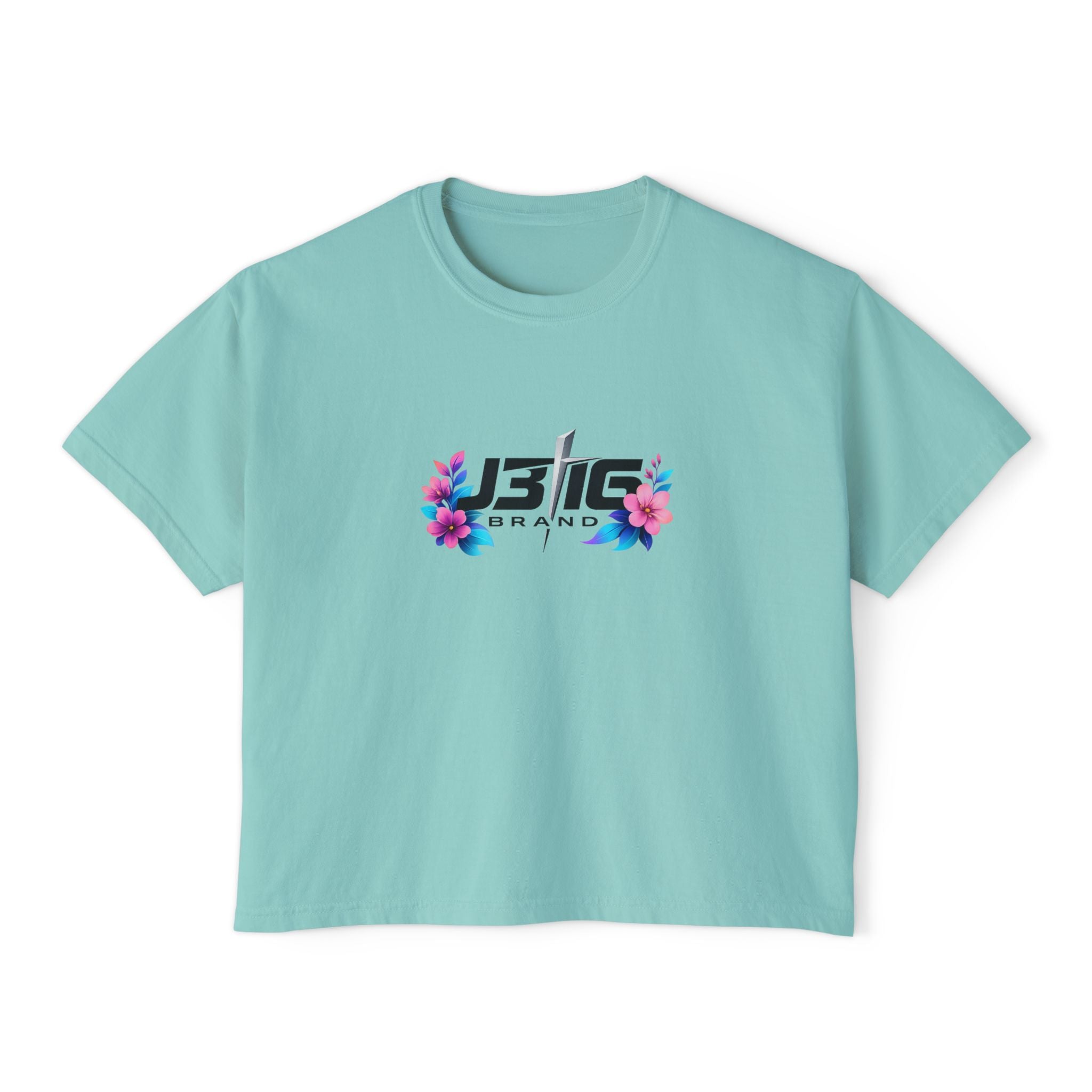 Boxy Tee — Minimal 'JBIG' Logo Women's Crop T-Shirt