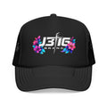 J316 Floral Logo Foam Trucker Hat Dark