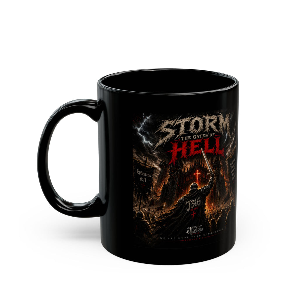 Storm the Gates of Hell Black Coffee Mug