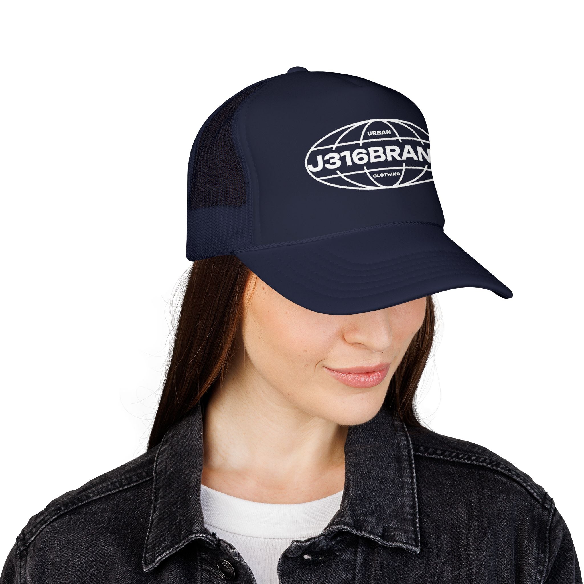 J316 Globe Logo Foam Trucker Hat