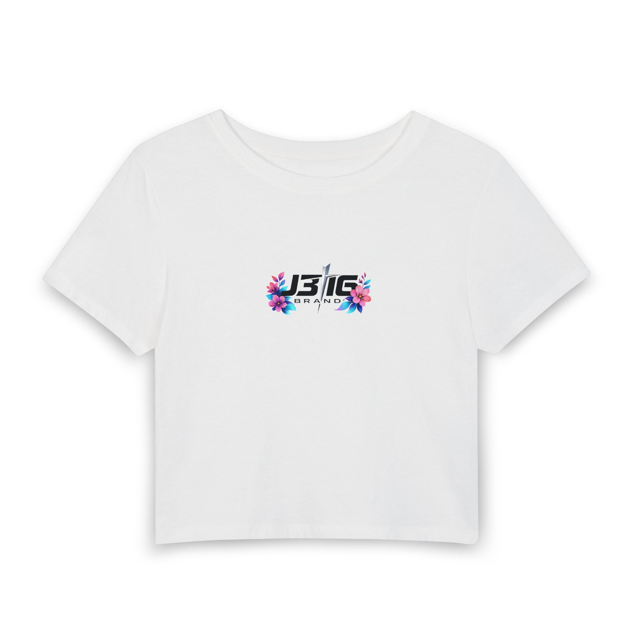 J316 Floral logo crop top