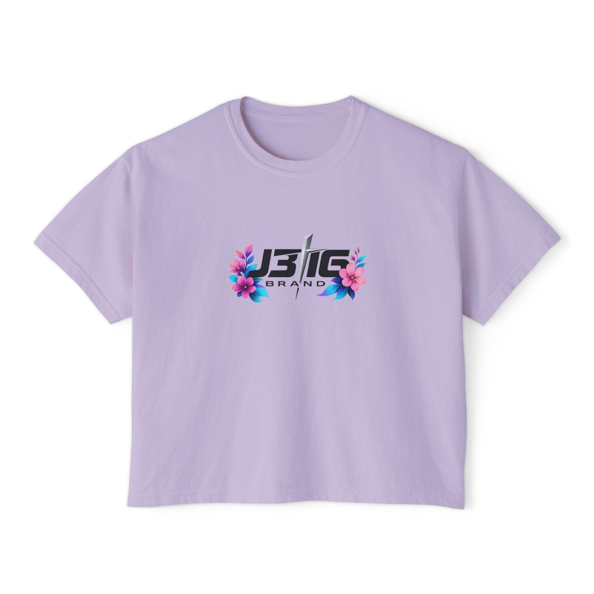 Boxy Tee — Minimal 'JBIG' Logo Women's Crop T-Shirt