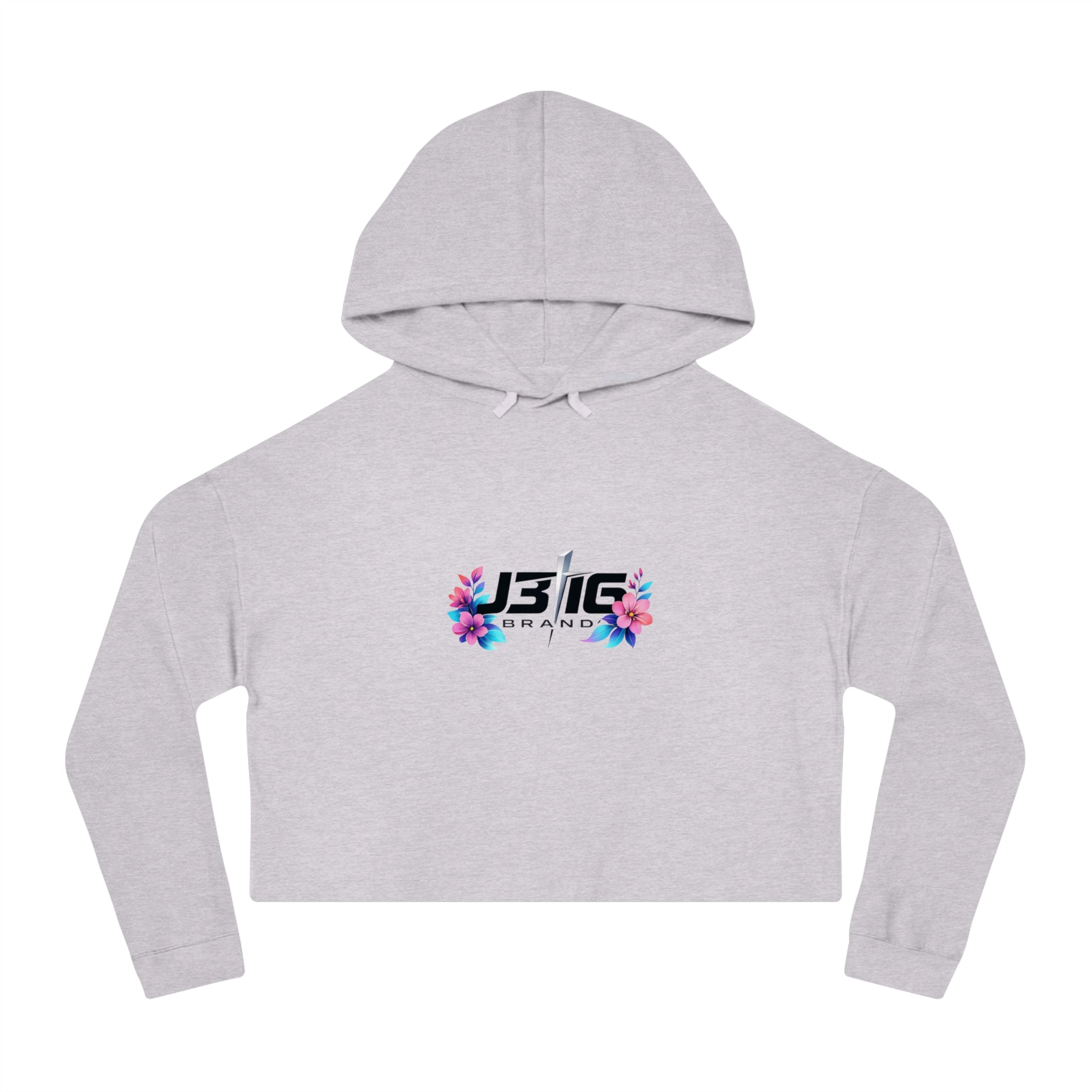J316 Floral logo Cropped Hoodie Hooded