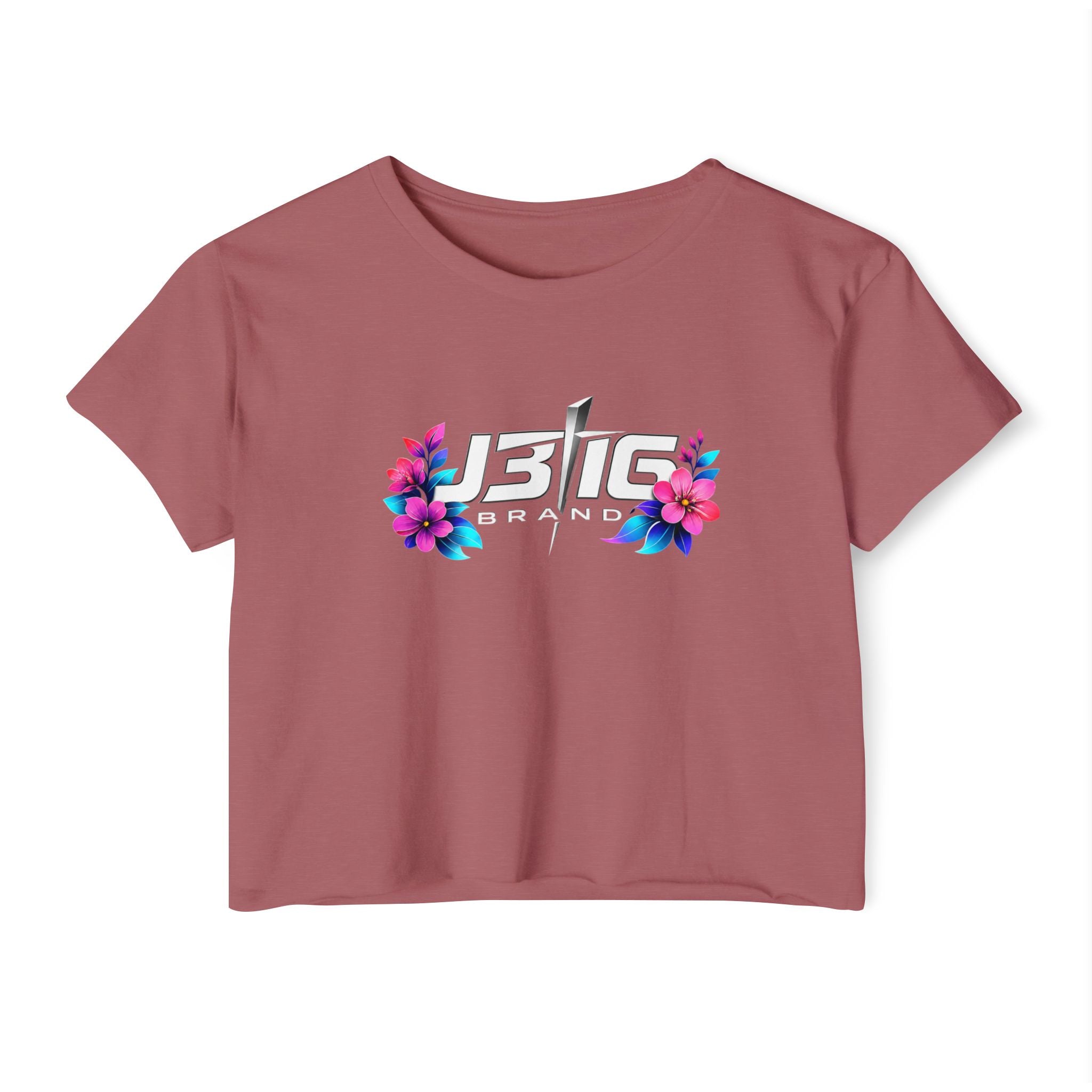 Women's 'B1G' Floral Festival Crop Top