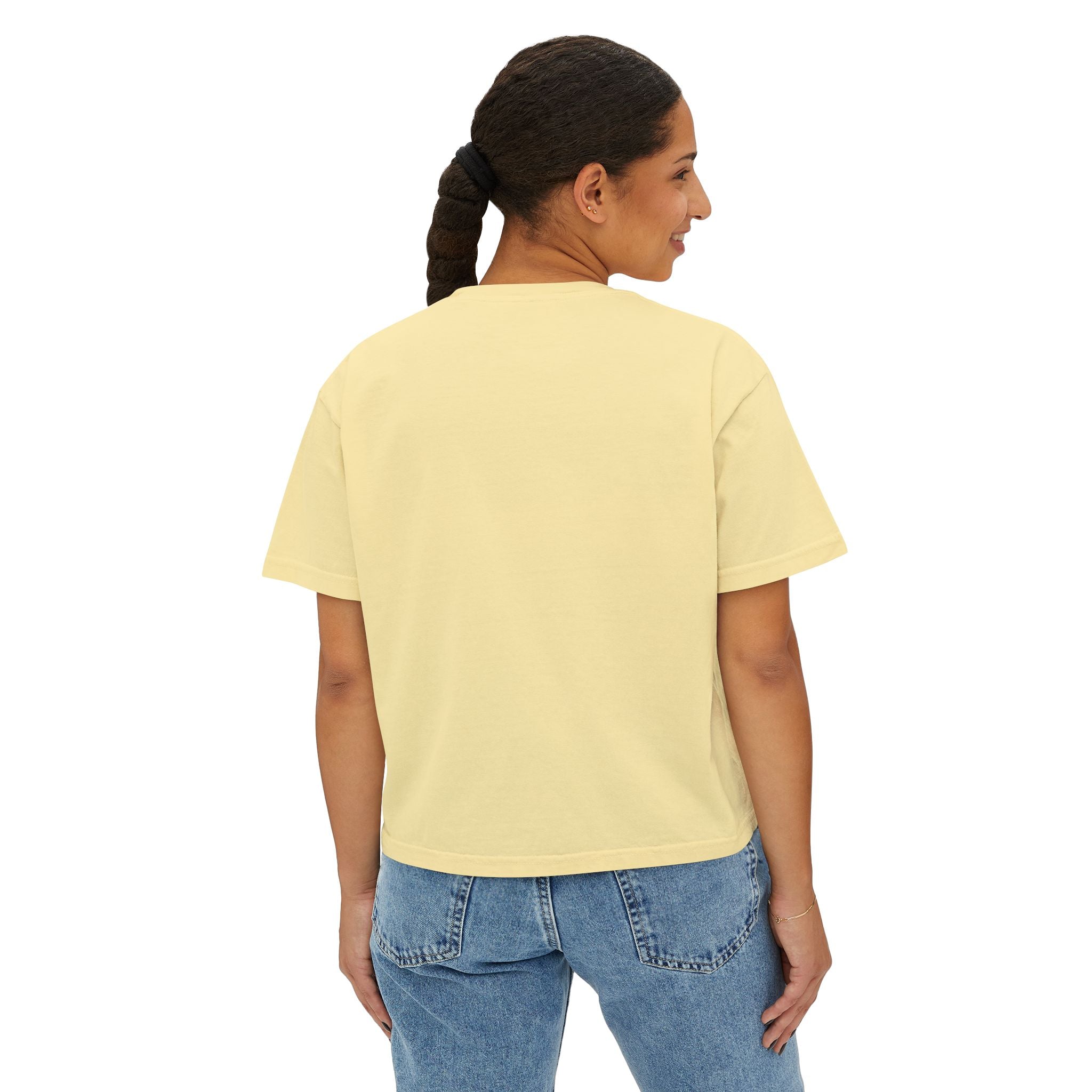 Boxy Tee — Minimal 'JBIG' Logo Women's Crop T-Shirt