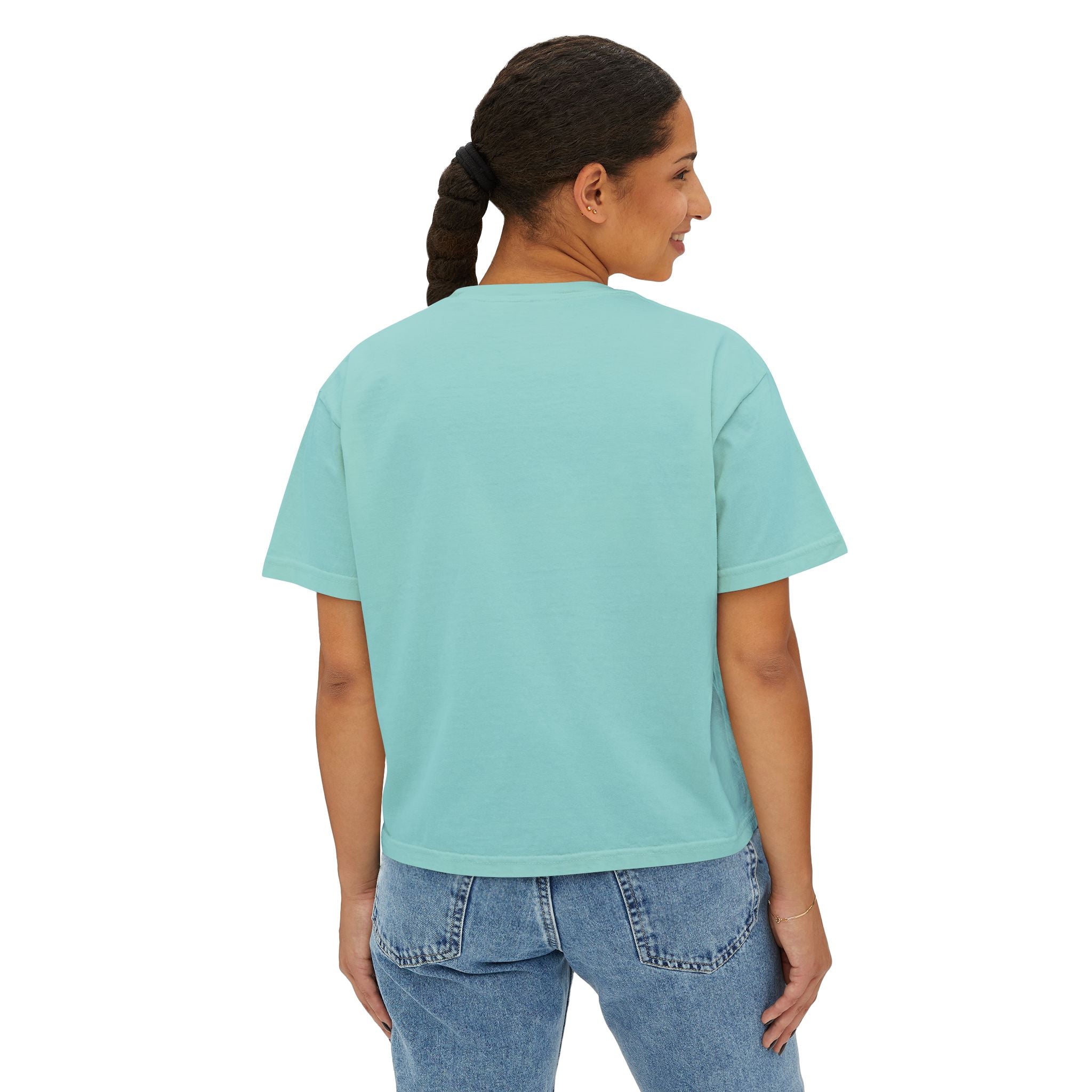 Boxy Tee — Minimal 'JBIG' Logo Women's Crop T-Shirt