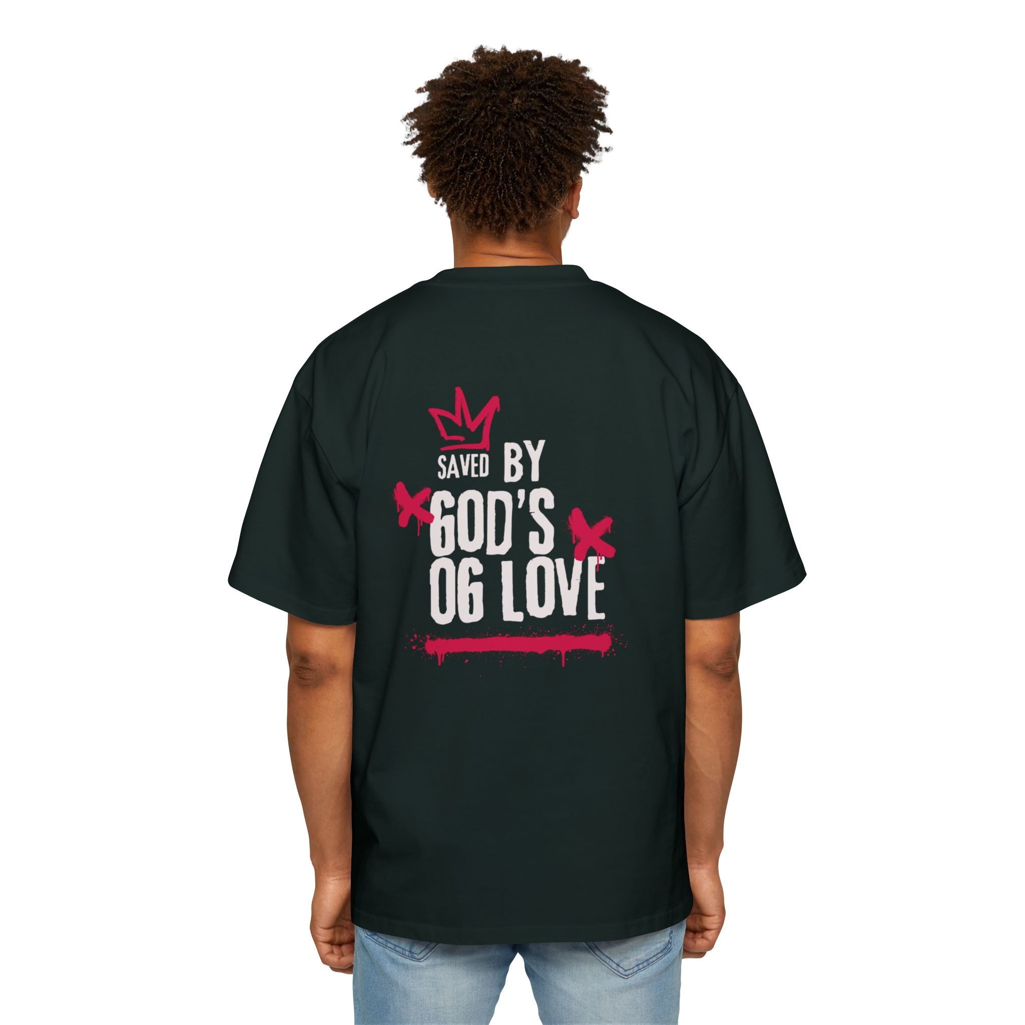 J316 Saved by Gods OG Love Oversized Dark