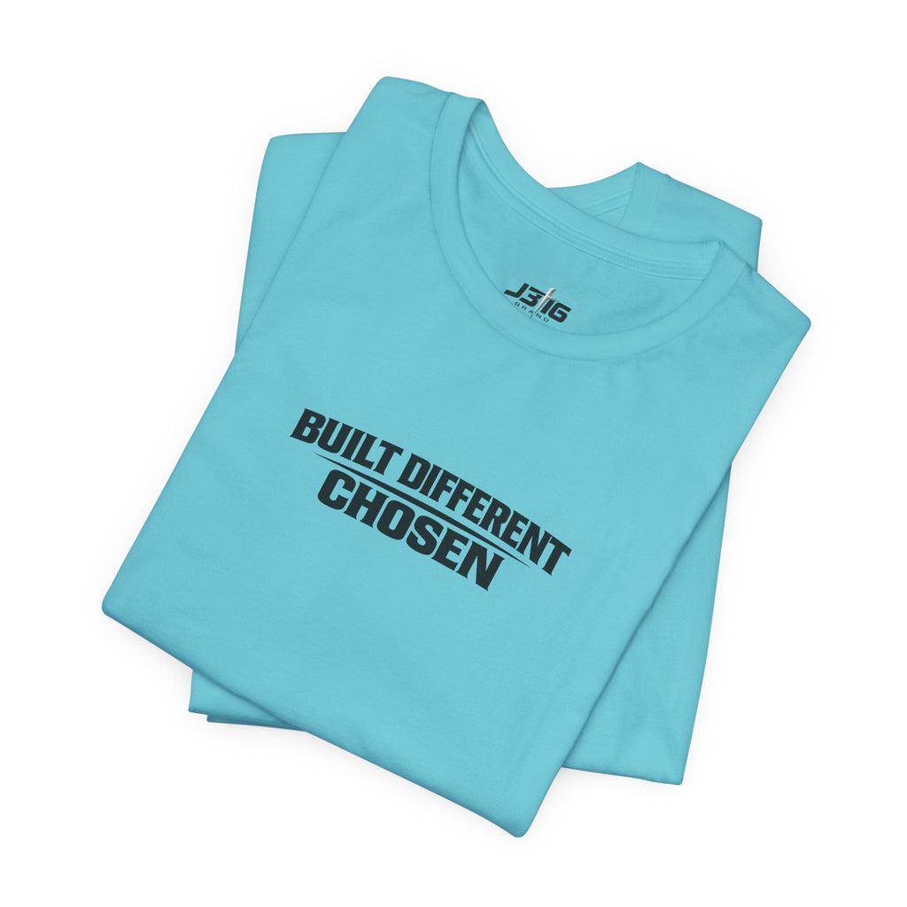 Built Different Chosen Tee — Motivational Minimalist Graphic T-Shirt