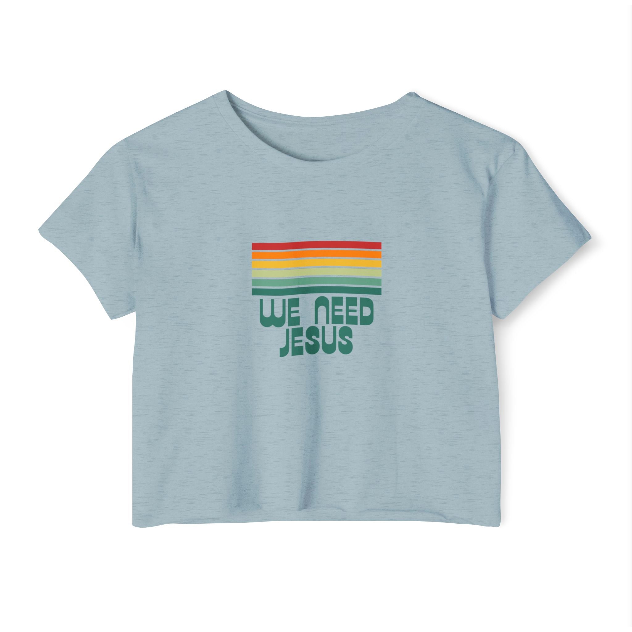 J316 We Need Jesus Womens Crop Top