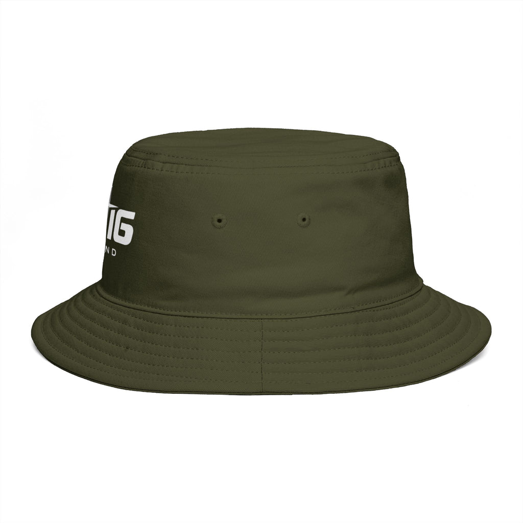 JS16 Drift Logo Bucket Hat — Black Embroidered Streetwear Sun Hat