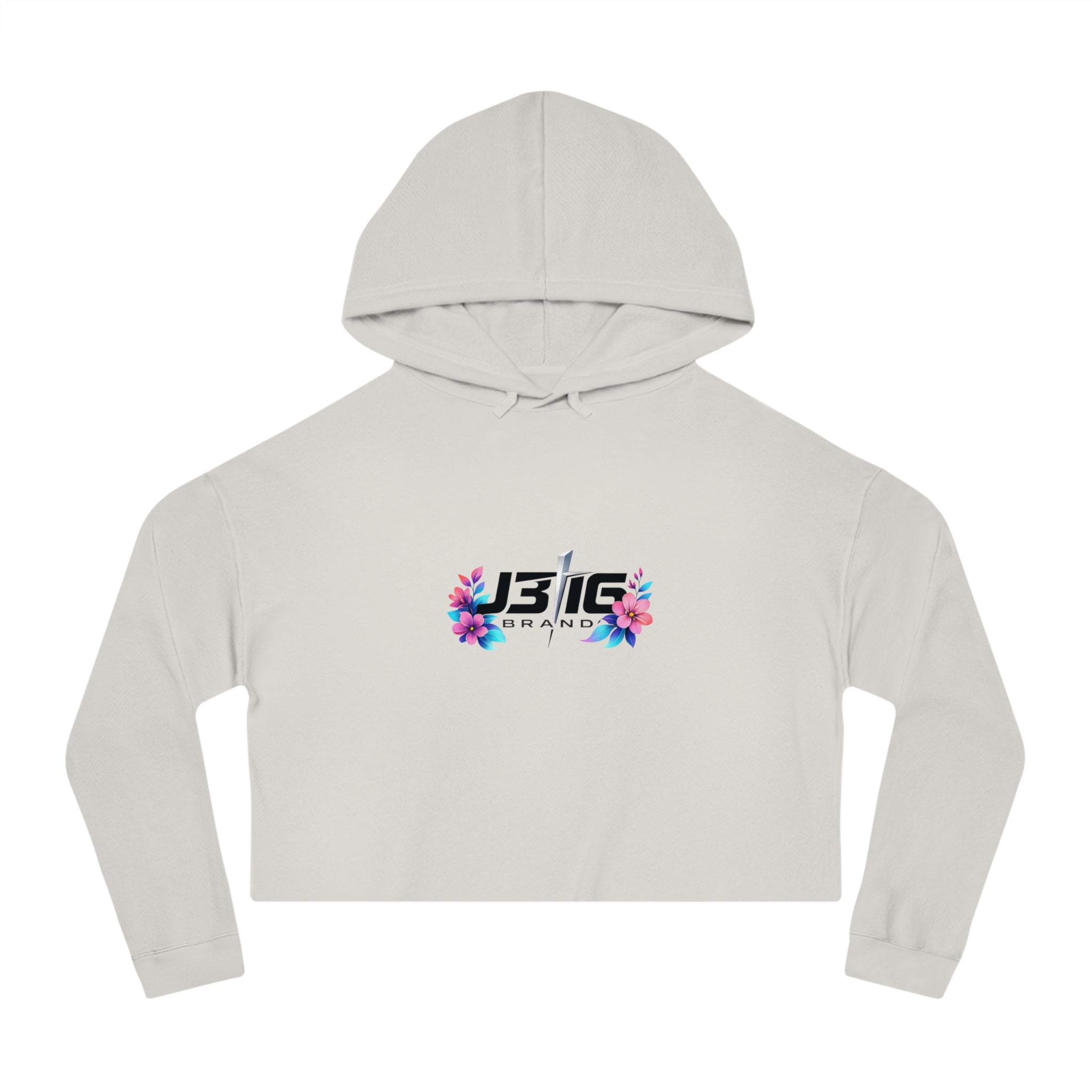 J316 Floral logo Cropped Hoodie Hooded
