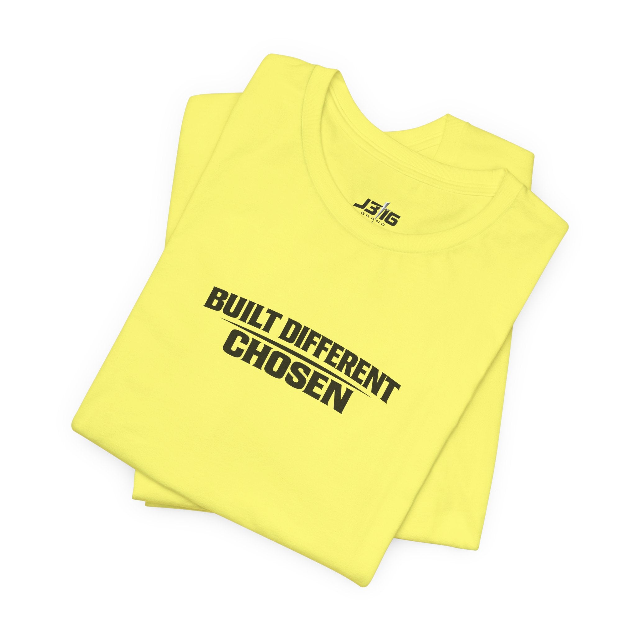 Built Different Chosen Tee — Motivational Minimalist Graphic T-Shirt