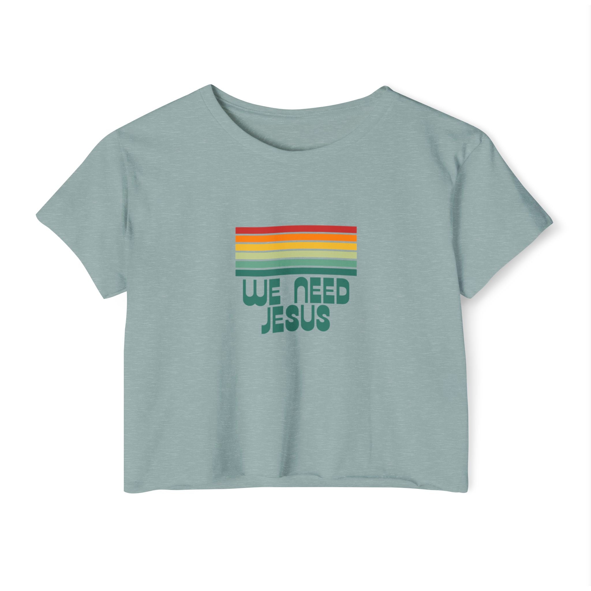 J316 We Need Jesus Womens Crop Top