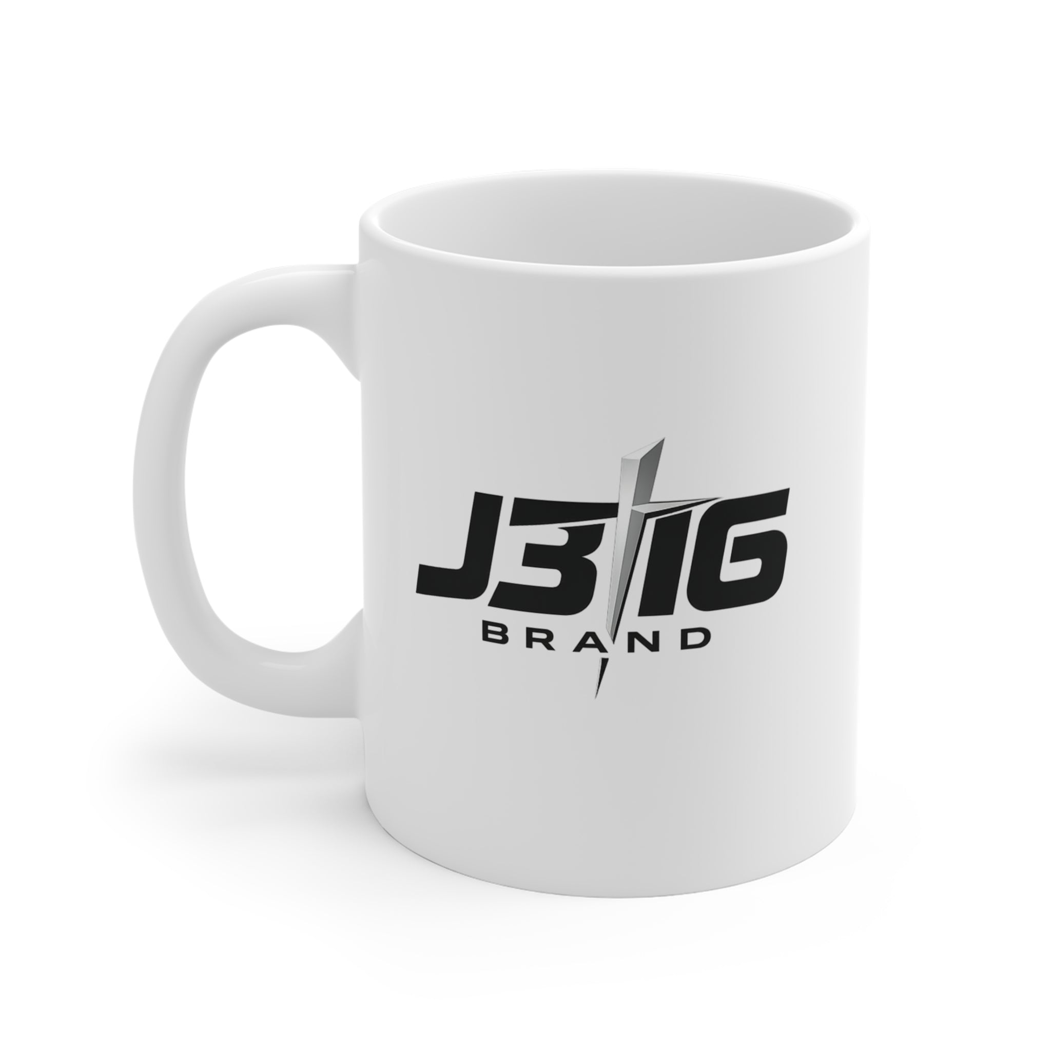 J316 Brand Logo Mug — 11oz White Ceramic Coffee Cup