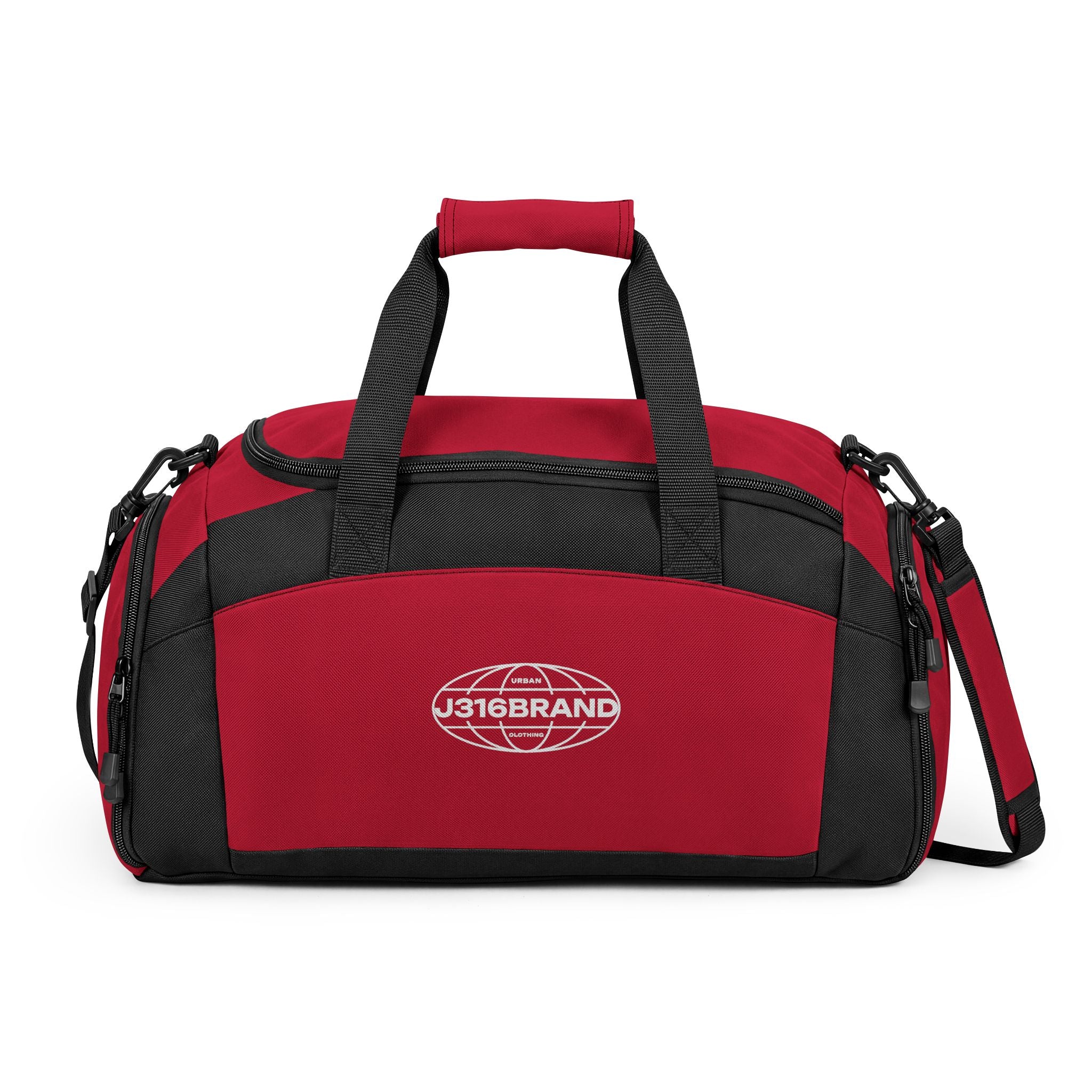 J316Brand Globe Logo Gym Duffel Bag