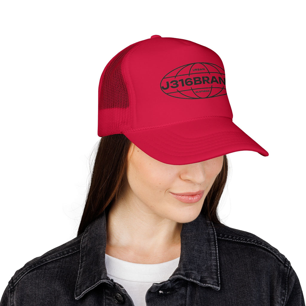 J316 Globe Foam Trucker Hat Dark