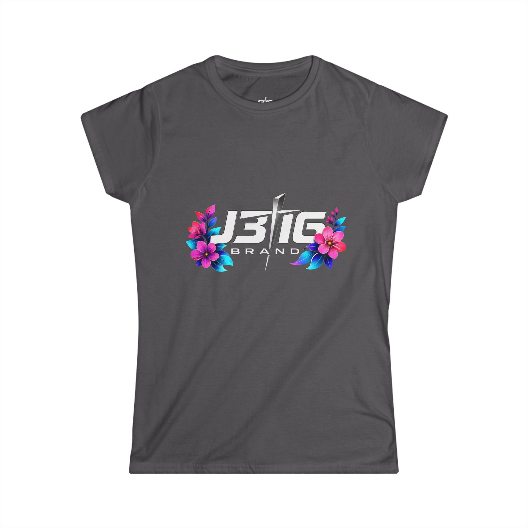 Women's Tee — 'JBIG Brand' Floral Logo Graphic Shirt