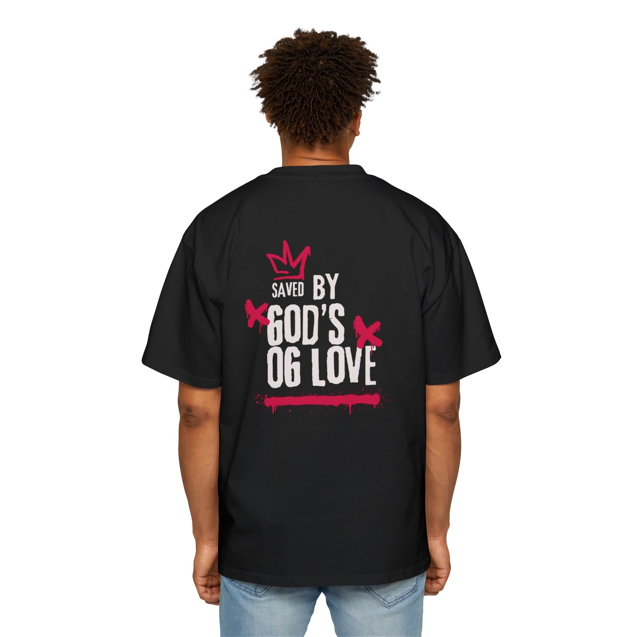 J316 Saved by Gods OG Love Oversized Dark