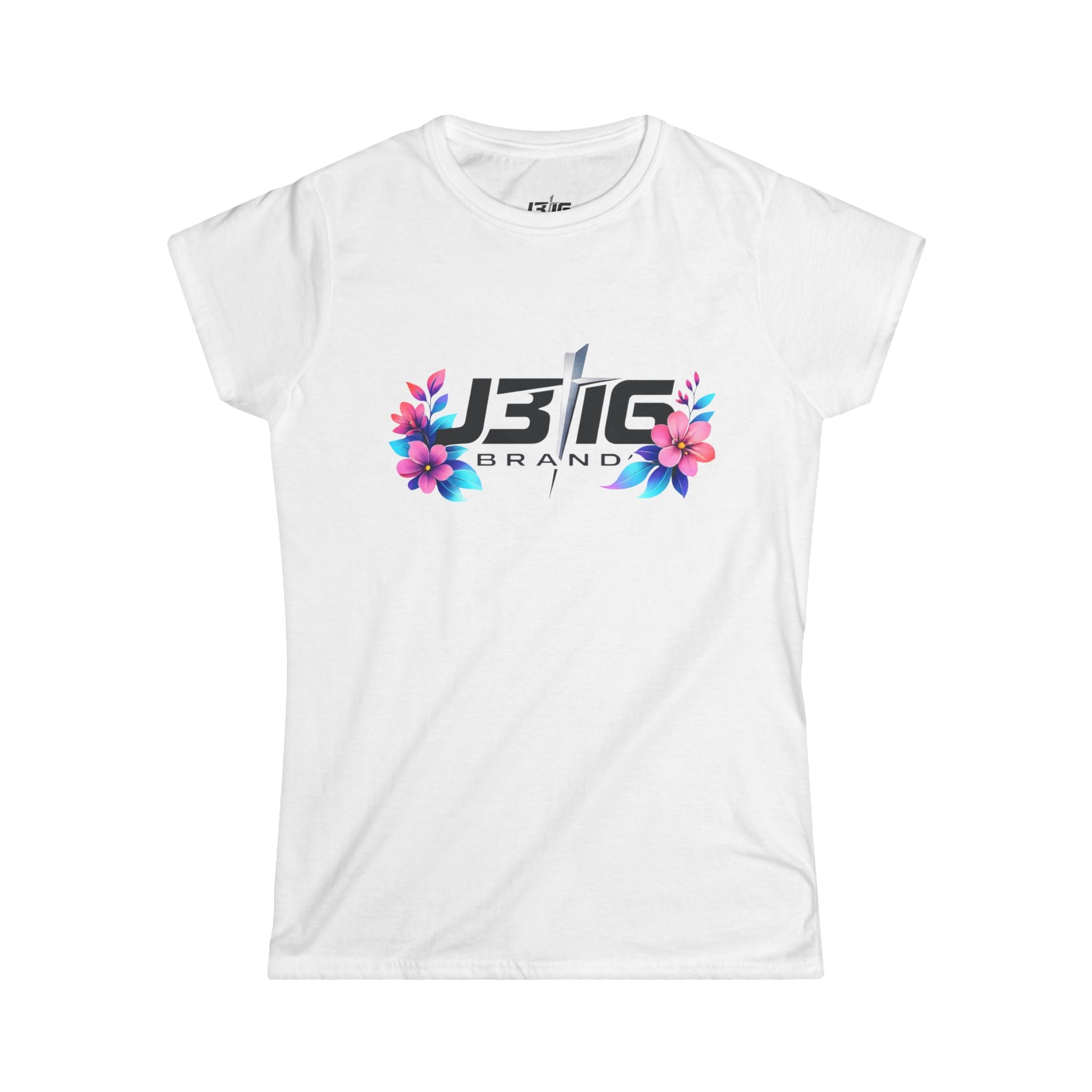JBLG Floral Logo Women's Tee — Minimal Retro Band Style Graphic Shirt