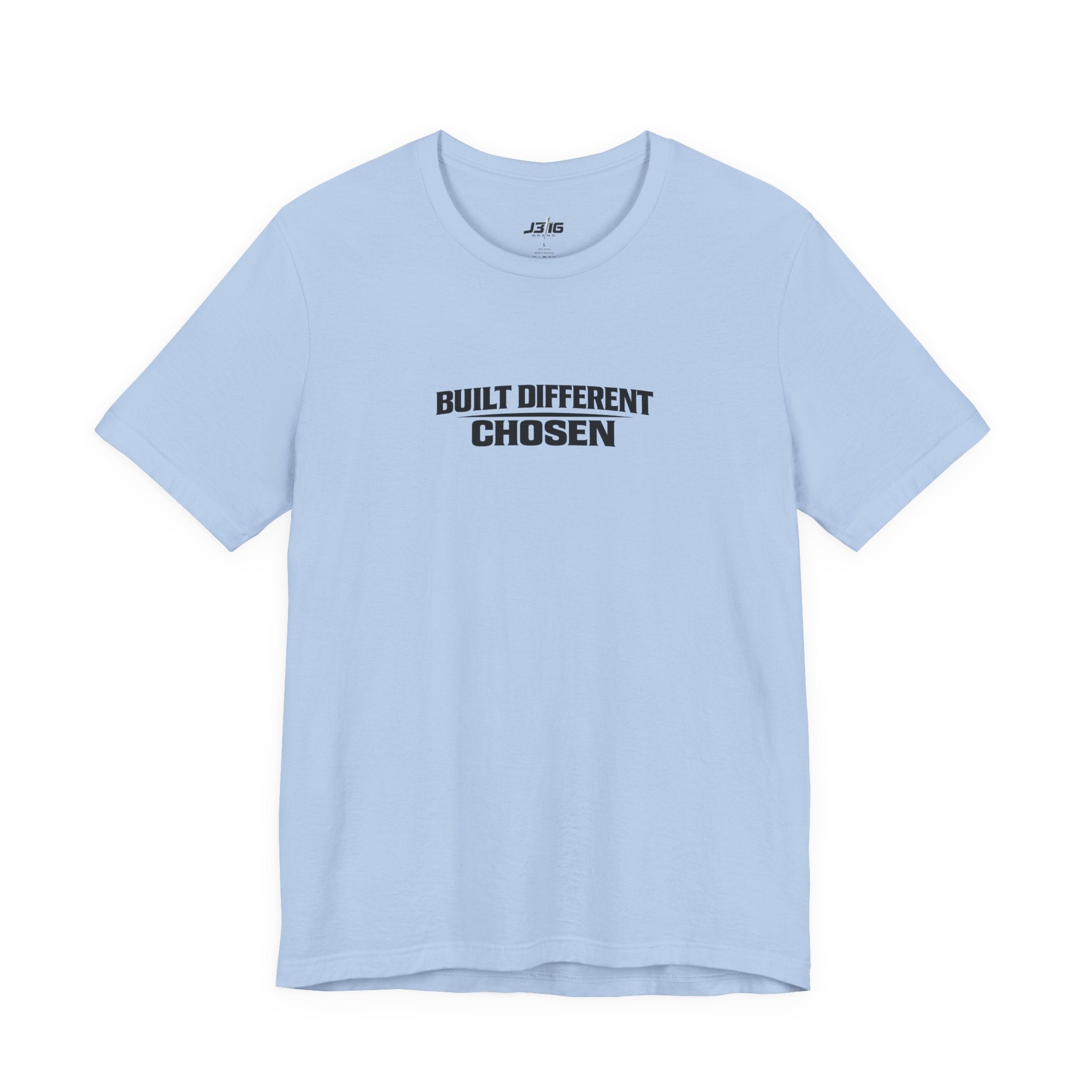 Built Different Chosen Tee — Motivational Minimalist Graphic T-Shirt