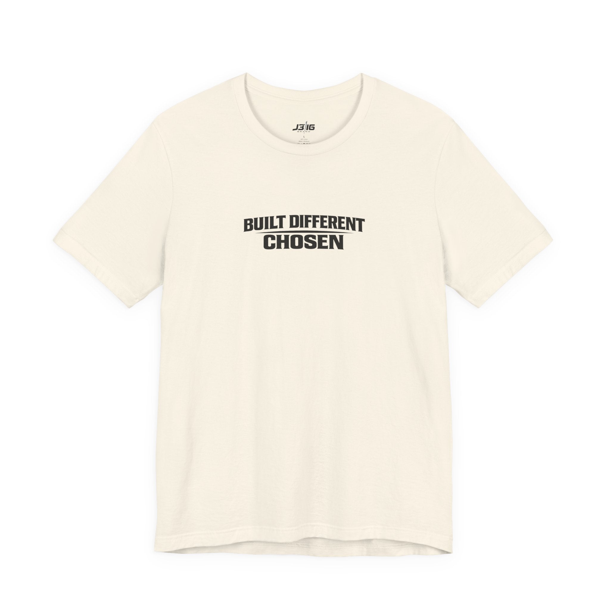Built Different Chosen Tee — Motivational Minimalist Graphic T-Shirt